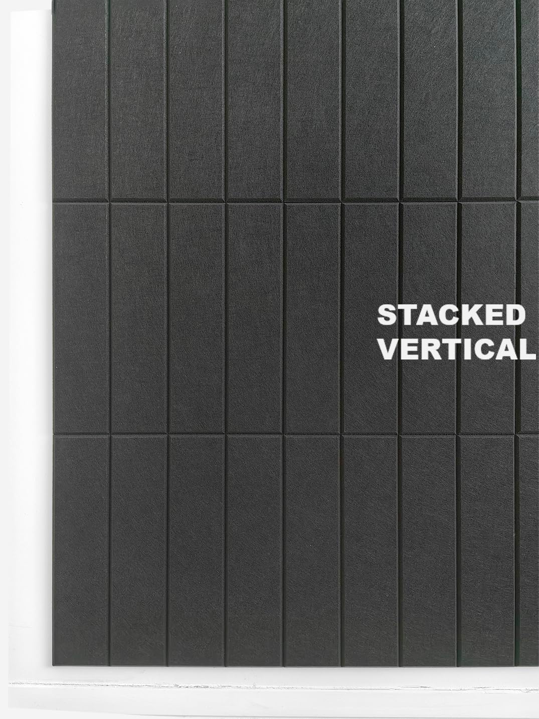 Large Cork Board Alternative - 24-Pack Felt Wall Tiles with Safe Removable Adhesive Tabs, Cork Wall Tiles Bulletin Board Home Office Essentials - Black