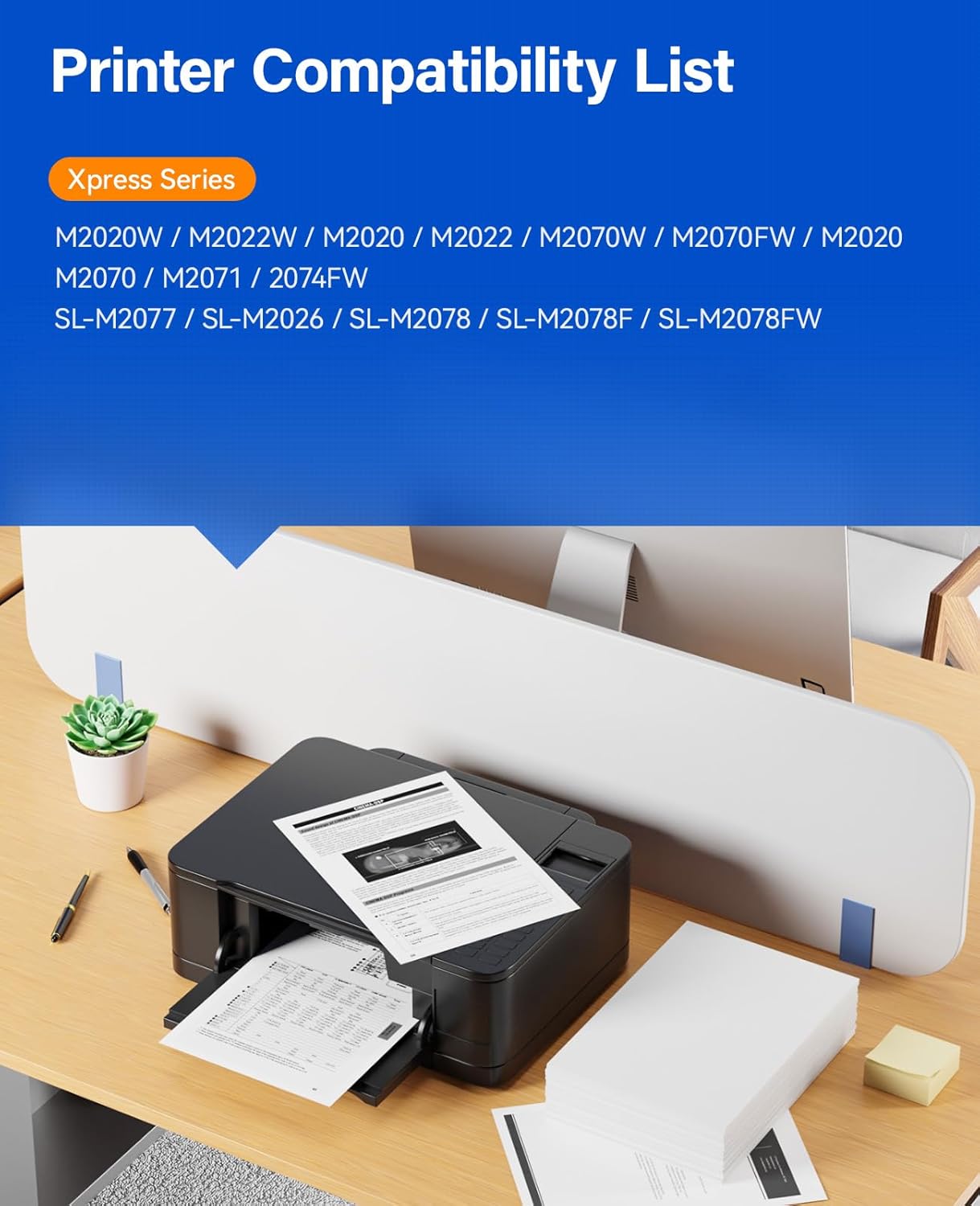 MLT-D111S Toner Cartridge Black 2-Pack High-Yield Replacement for Samsung MLT-D111S MLT-D111L D111S Compatible with Xpress M2020 M2022W M2070FW M2071 2074FW SL-M2077 2074FW SL-M2026 SL-M2078FW Printer