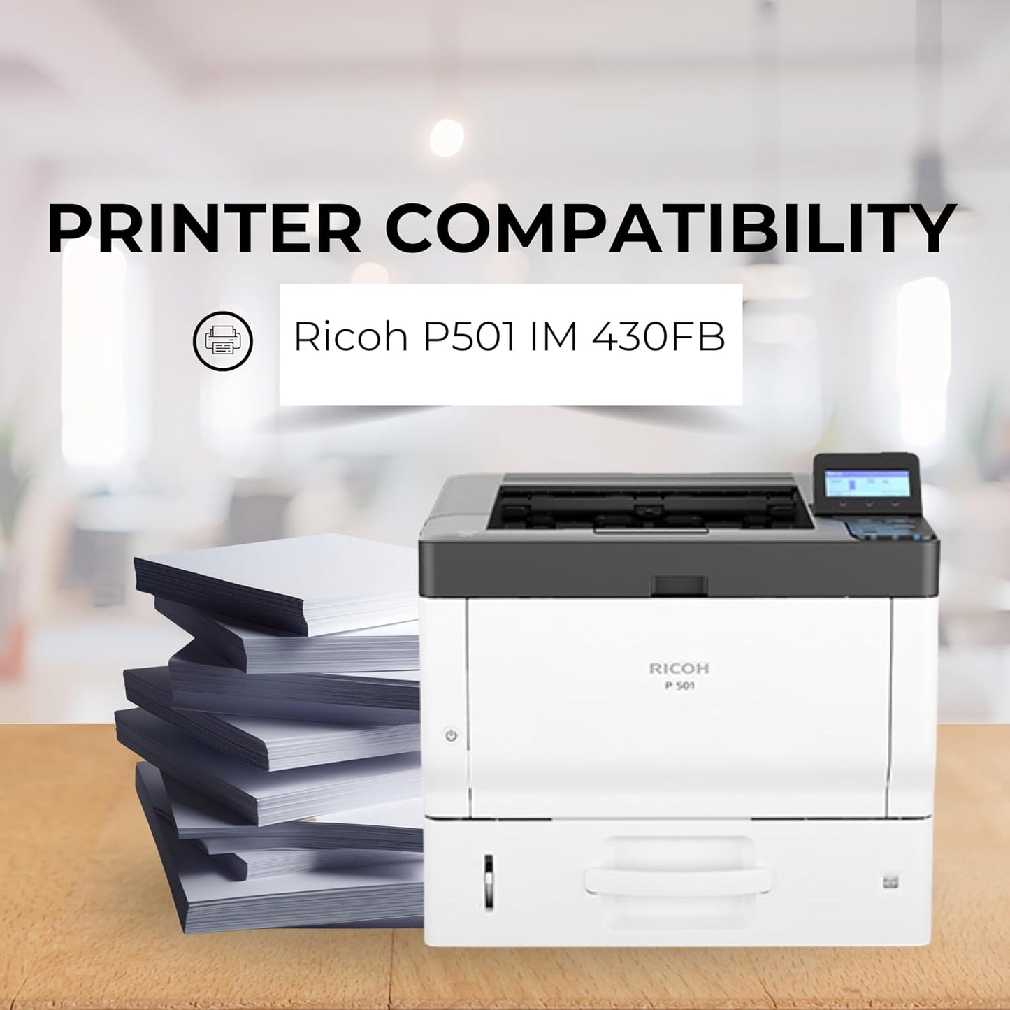 Toner Pros TM Compatible Ricoh 418446 High-Yield Black Toner Cartridge – Replacement for Ricoh P501, P 501H & IM 430FB Printers - 14,000 Pages, 1 Pack