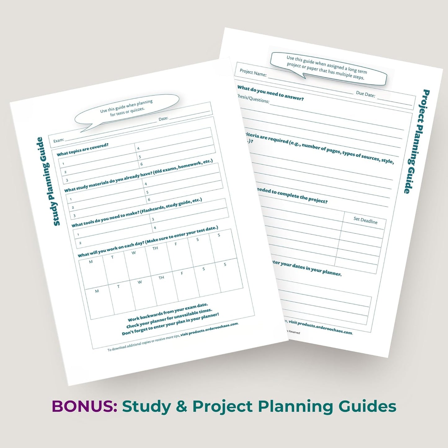Order Out Of Chaos Academic Planner 2025-2026 Daily Weekly and Monthly Calendar, School Agenda Book, July 2025-June 2026 planner 8.5 x 8.25 Homework Organizer (Pistachio)