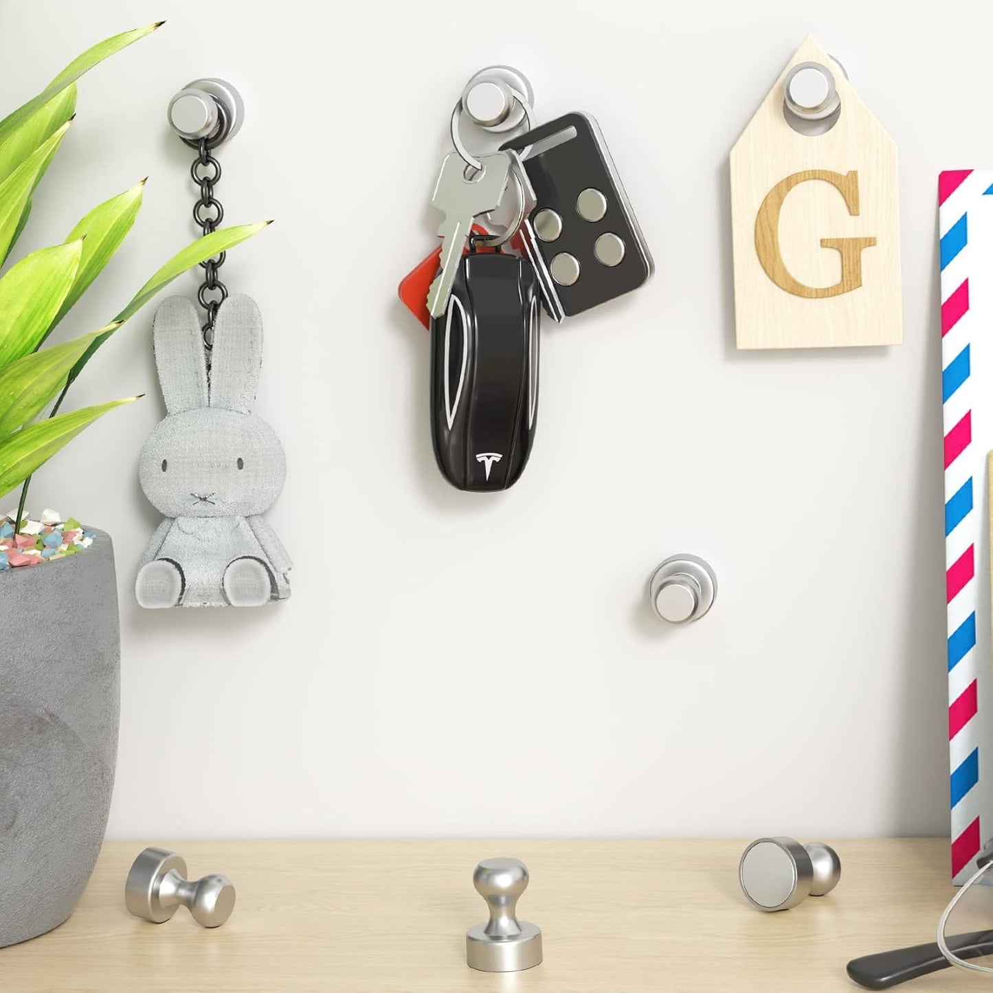 Grtard 24 Pack Magnetic Push Pins, Fridge Magnets for Whiteboard, Whiteboard Magnets Refrigerator Magnets, Small and Strong Push Pin Magnet for Office, School, Locker, and Map Magnet