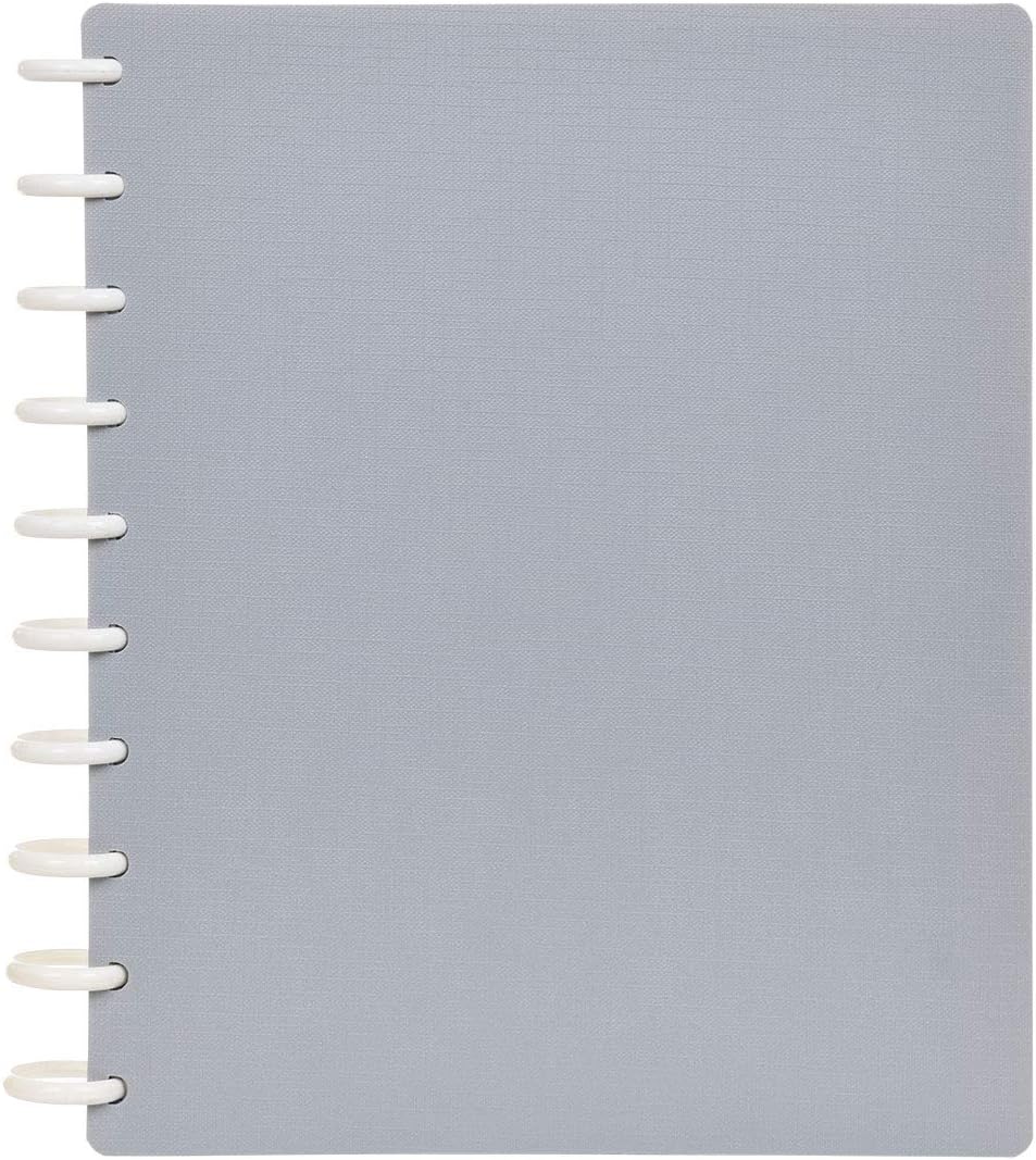 Talia Discbound Notebooks, Planner, Customizable, (Cool Grey, Midsize (7.5in x 9.75in))