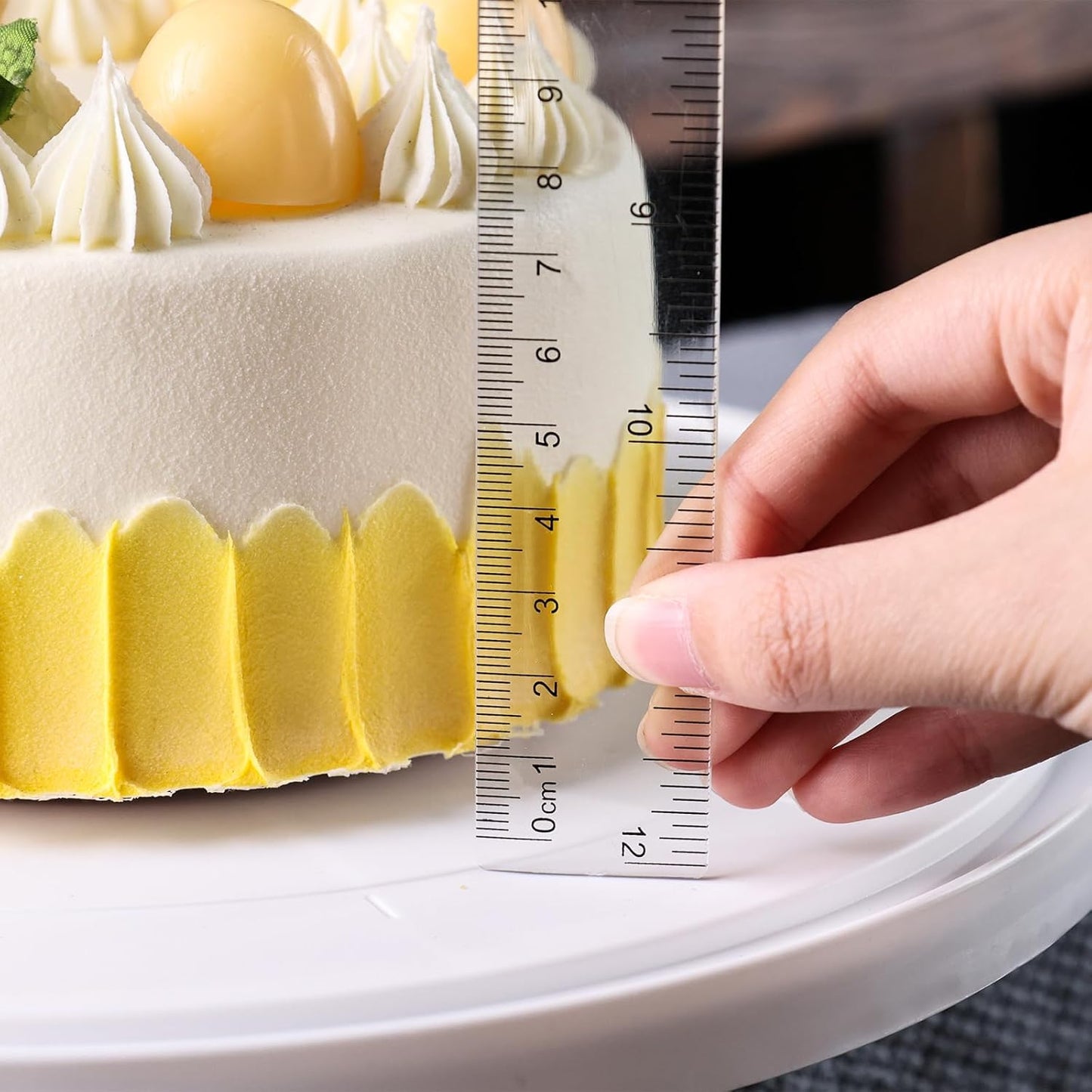 Koogel 2PCS Plastic Clear Rulers, 12 inch Transparent Plastic Straight Rulers with Centimeters and Inches, Measuring Tool for Student Kids School Office Home