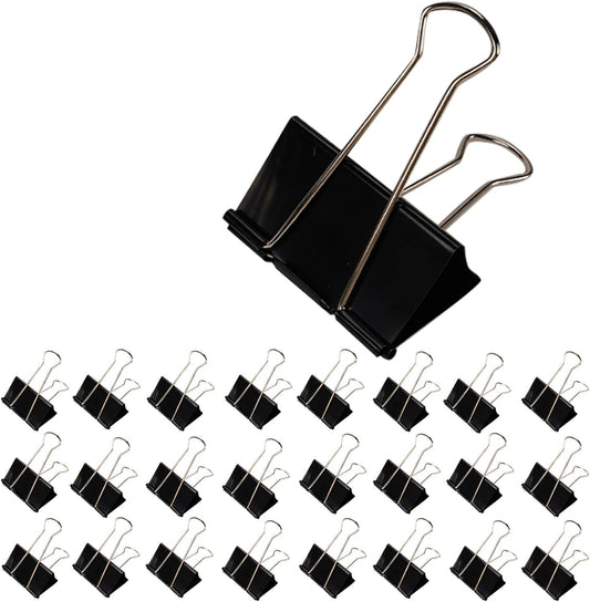 Jumbo Binder Clips 3 Inch - Extra Large Binder Clips 24 Pack, Heavy Duty Office Binder Clips for Paper, Documents, School & Office Supplies (24, 3 inch)
