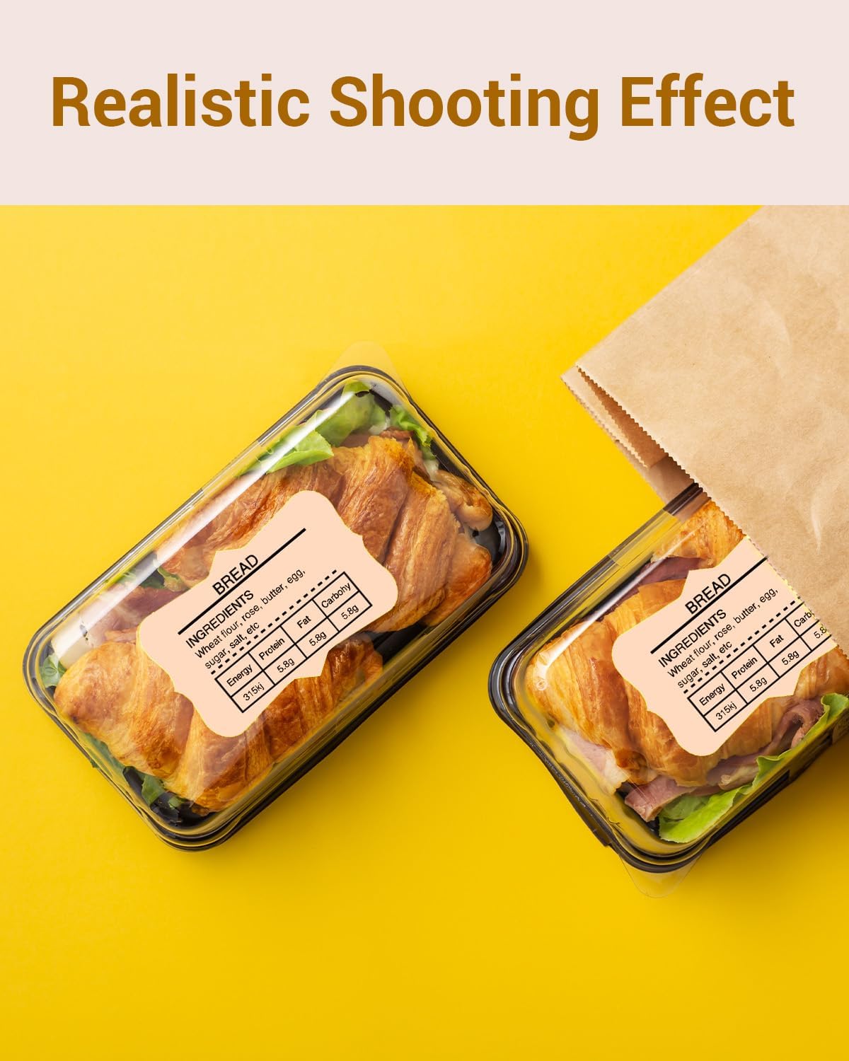 Phomemo Brown Thermal Labels for Shipping Label Printer for Small Business Supplies - 3" x 2" / 500 Brown Labels/Roll, Commercial Grade Round Stickers Roll for Custom Stickers Personalized & Business