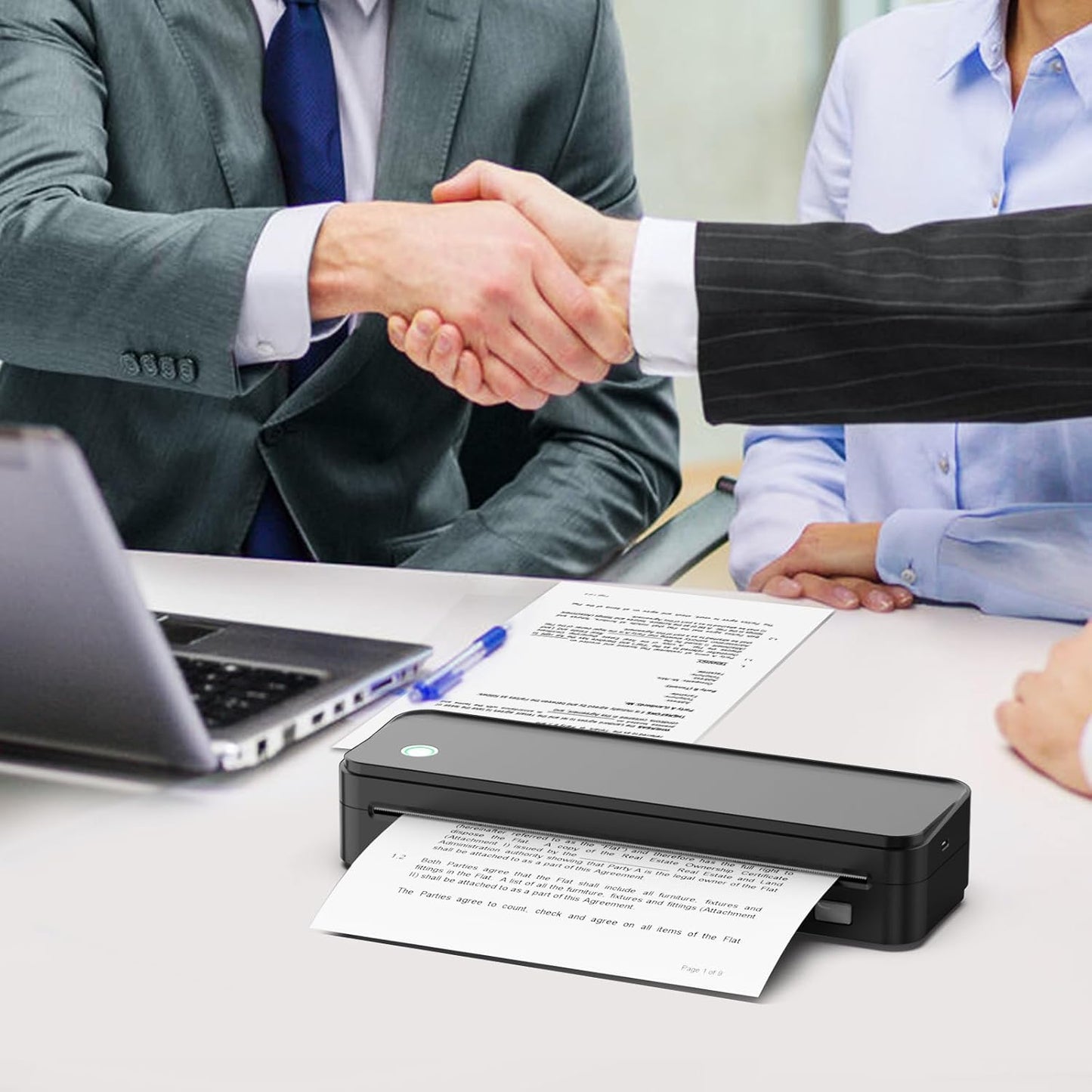 Thermal Printer Paper 8.5 x 11 Inch US Letter Size, Quick-Dry Fan-Folded Thermal Paper, Advanced Thermal Printing, Compatible with Gloryang&JADENS PD-A4 Portable Printer, 200 Sheets