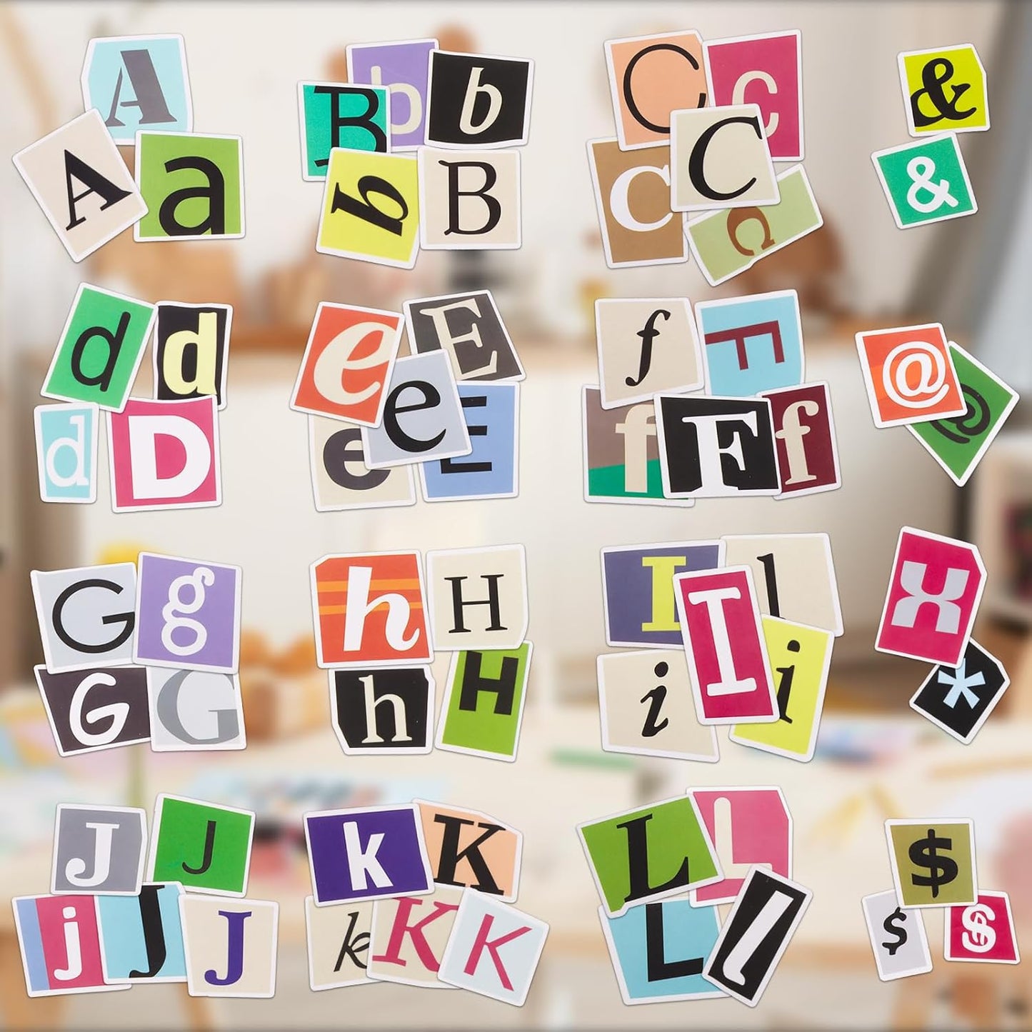 400Pcs Alphabet Letter Stickers, Waterproof for Scrapbook, Notebook, Classroom Decor, Door, Mailbox, Water Bottle, Laptop - A-Z, Numbers 0-9, and Symbols