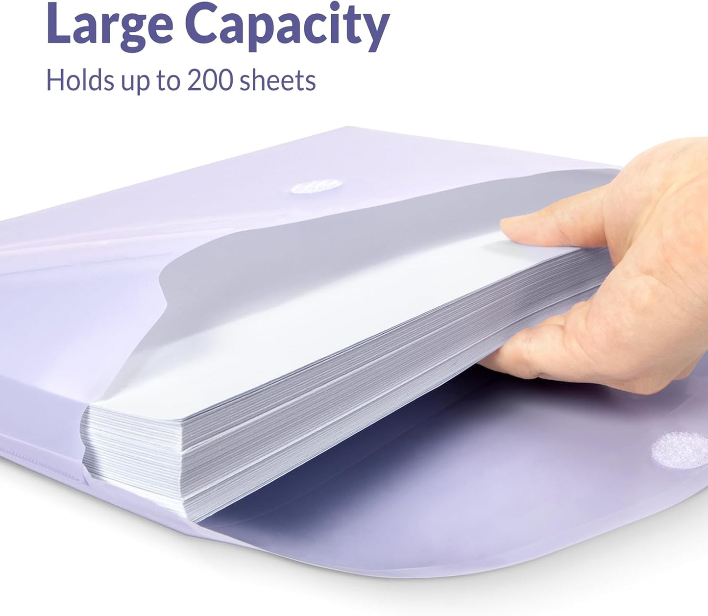 SUNEE 6 Pack Plastic Envelopes, Folders for Document for A4 Letter Size, Poly File Folders with Label Pockets for School Home Office Organizer Work Supplies, 6 Colors