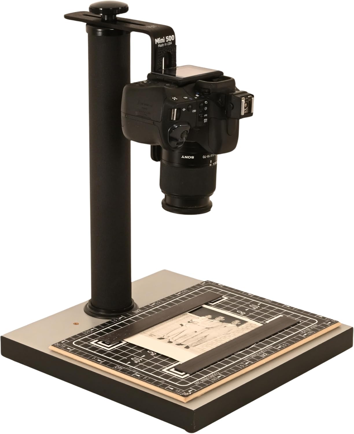 Cosmo Copy Stand, Mini 500, a Compact Tool with Floating Magnet Board for Digitizing Old Photos with Your High-Pixel Camera or Smartphone Instead of Scanning. Made in The USA