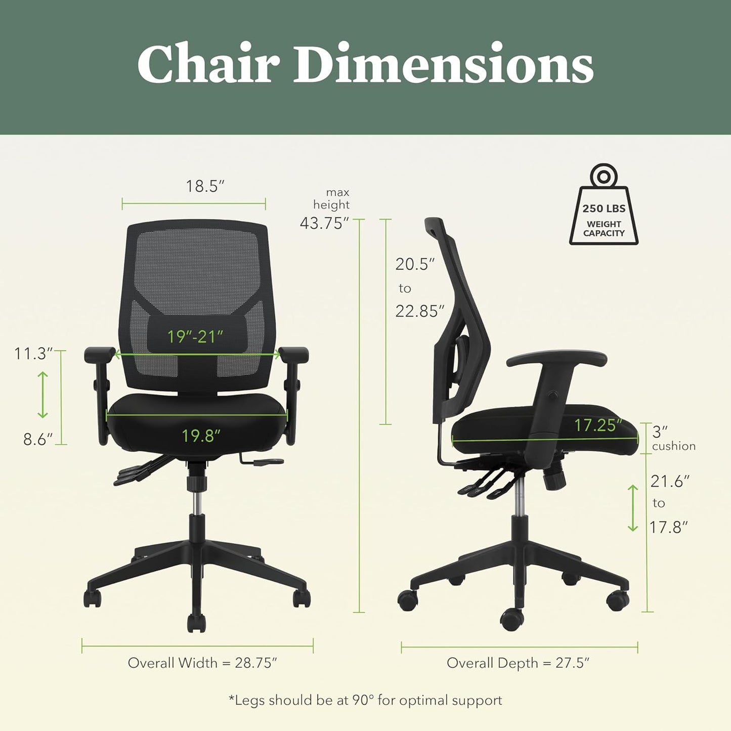 HON Crio High Back Office Chair, Ergonomic Office Chair with Adjustable Arms and Back Support, 360 Swivel, ASynchro-Tilt Recline, Black