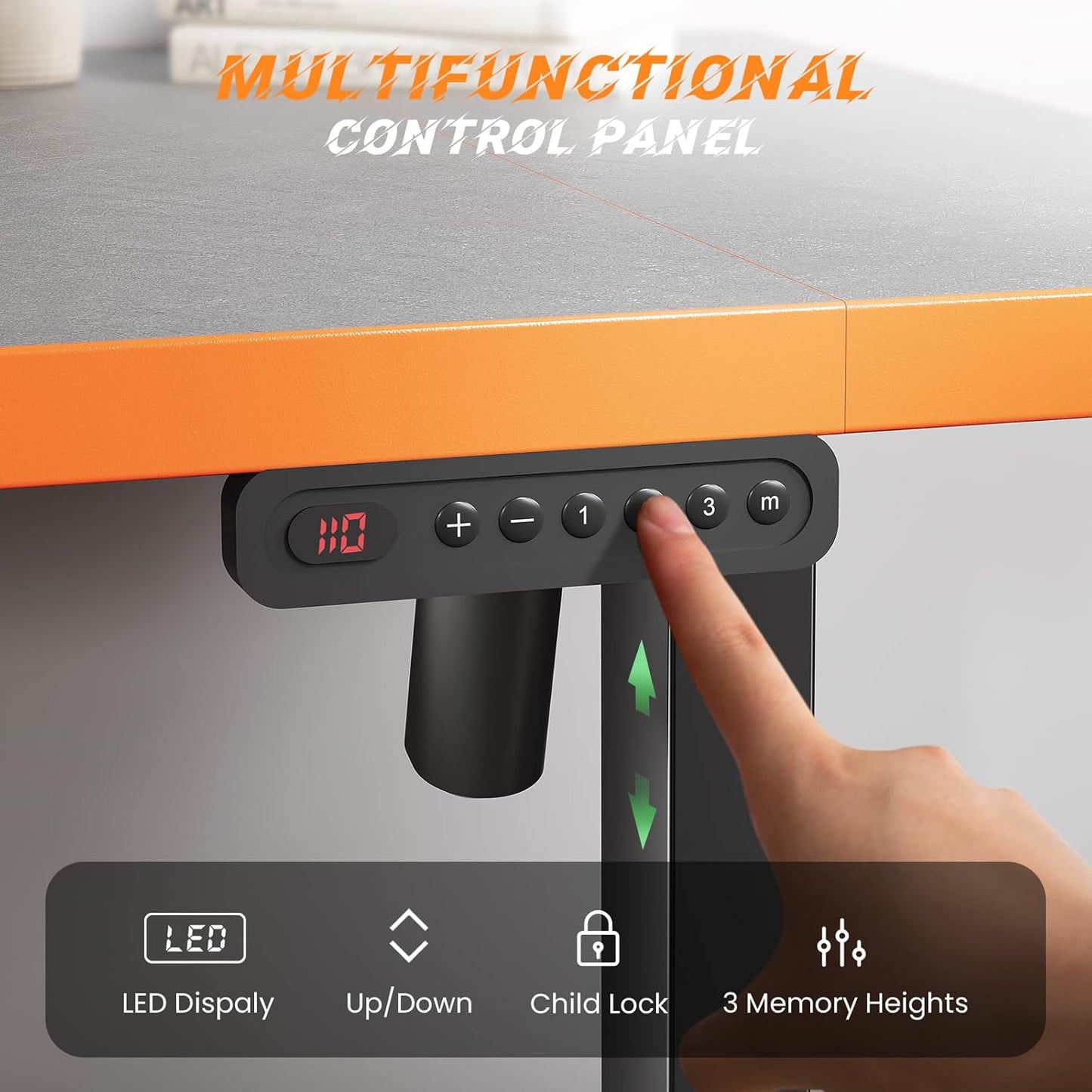 SIAGO Electric Standing Desk Adjustable - 48 x 24 Inch Sit Stand up Desk with Cable Management - 3 Memory Preset Adjustable Height Table