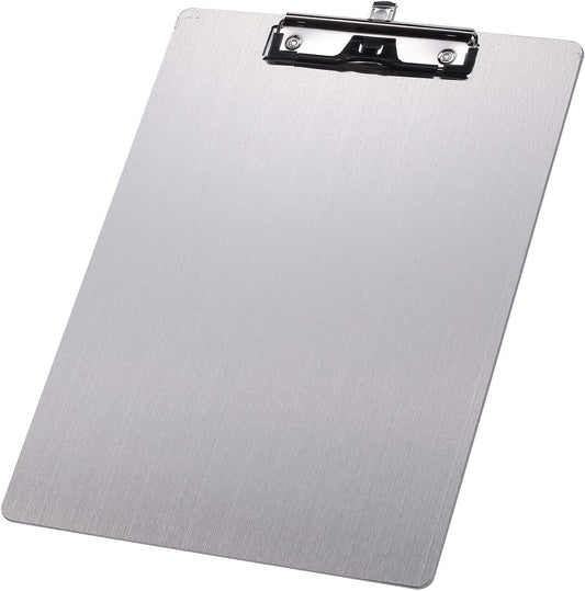 304 Stainless Steel Metal Dry Erase Clipboards with Pen Holder,Double-Sided Anti-Fingerprint White Board,Letter Size(Not to be adsorbed by Magnets)