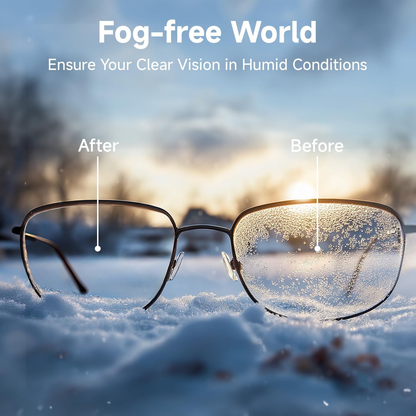 Anti Fog Lens Wipes for Eyeglasses, [150 Pre-Moistened Individually Wrapped Wipes] [Non-Scratching & Non-Streaking] Cleaner Wipes for Glasses, Sunglass