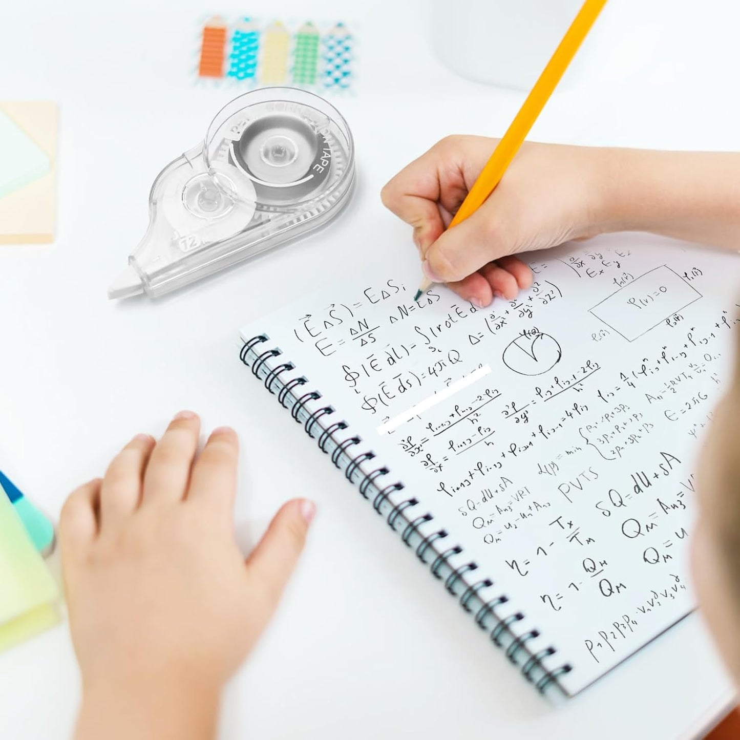 40 Pcs Correction Tape, 39.4 Ft White Wrong Out Tear-Resistant Bulk, Instant Corrections Easy To Use Applicator for School, Office, Note Taking, Journal (Tape Width 0.2 in, Clear)