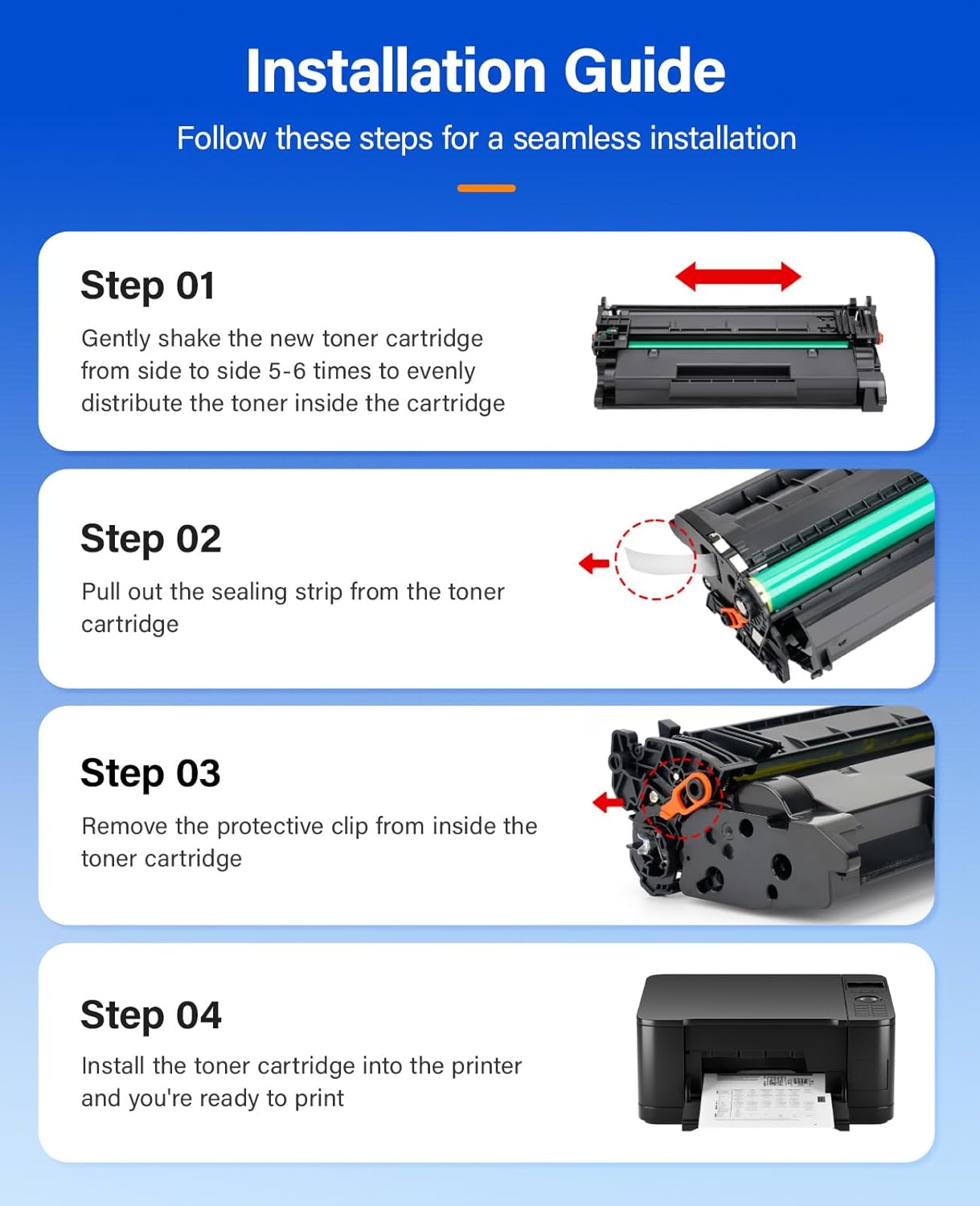 148X Black Toner Cartridge High Yield with chip 2-Pack Replacement for HP 148X W1480X 148A W1480A Compatible with HP LaserJet Pro MFP 4101dw 4101fdn 4101fdw 4001dn 4001dw 4001n Printer Ink 4001 4101 e