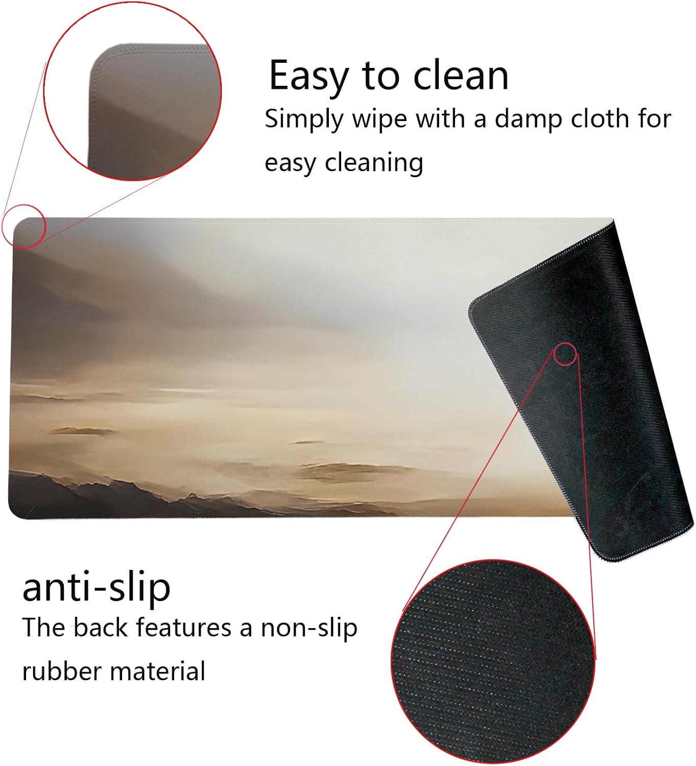 Retro Christian Themed Mouse Pad,Jesus Religious Mouse Pad,Jesus Finds The Lost Lamb Desk Mat,Big Large Vintage Easter Decor Desk Mat,Religious Gifts Christian Gifts for Women,31.5x11.8Inch