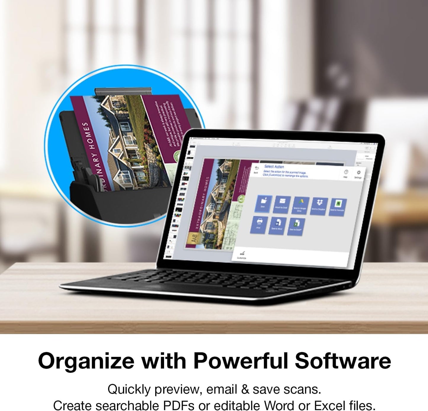 Epson Workforce ES-400 II Color Duplex Desktop Document Scanner for PC and Mac, with Auto Document Feeder (ADF) and Image Adjustment Tools, ES-400 II