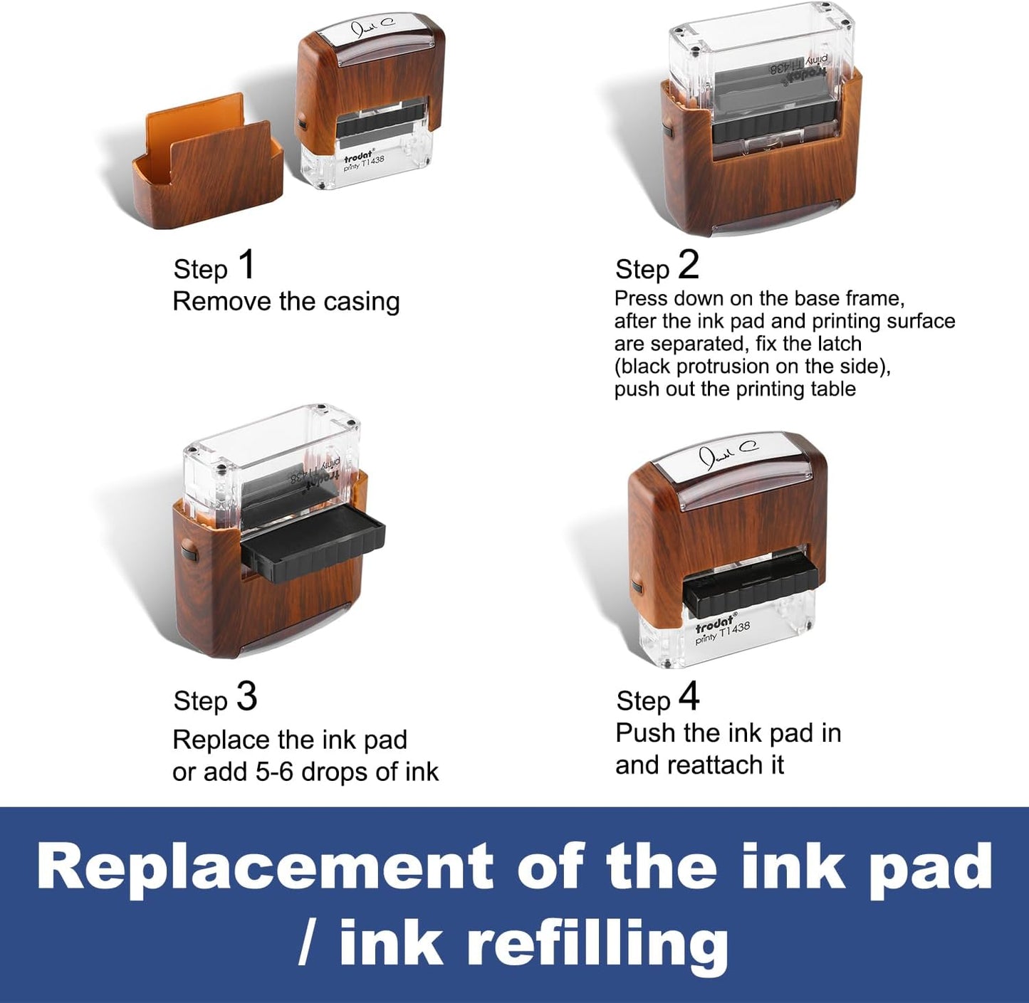 Custom Stamp-Rubber Stamps Custom,self Inking Stamps Personalized-Address Stamps Self Inking Personalized, Signature Stamp for Business, Office, Personal Use (0.35inch x 1.02inch)