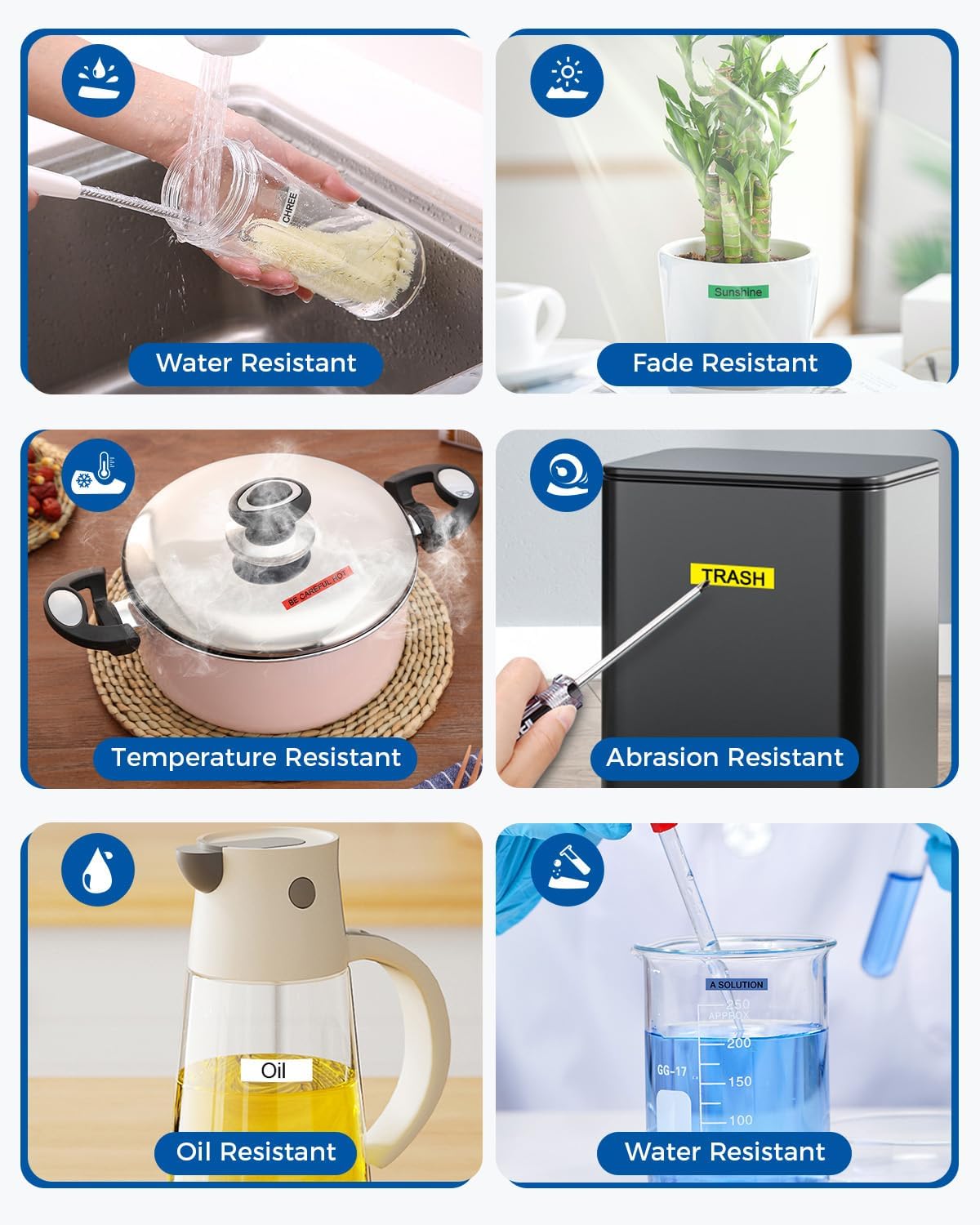 Unismar 6-Pack Compatible for Brother P Touch TZe-231 TZe TZ Label Tape 12mm 0.47 Laminated Colored for Ptouch PT-D210 D220 H110 D400 D410 Label Maker, White/Blue/Pink/Lime Green/Silver/Gold