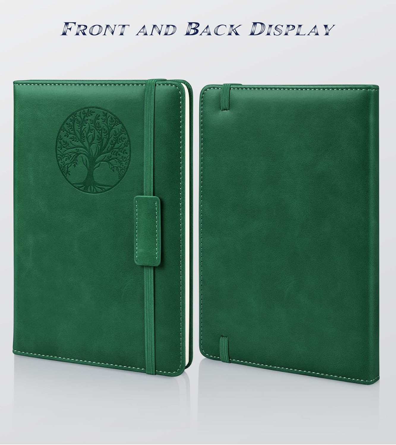 Lined Journal Notebook for Women Men,256 Pages A5 Hardcover Leather Journals for Writing,Travel,Business,Work & School,College Ruled Notebooks for Note Taking,Diary Notepad 5.7"×8.3"(green)