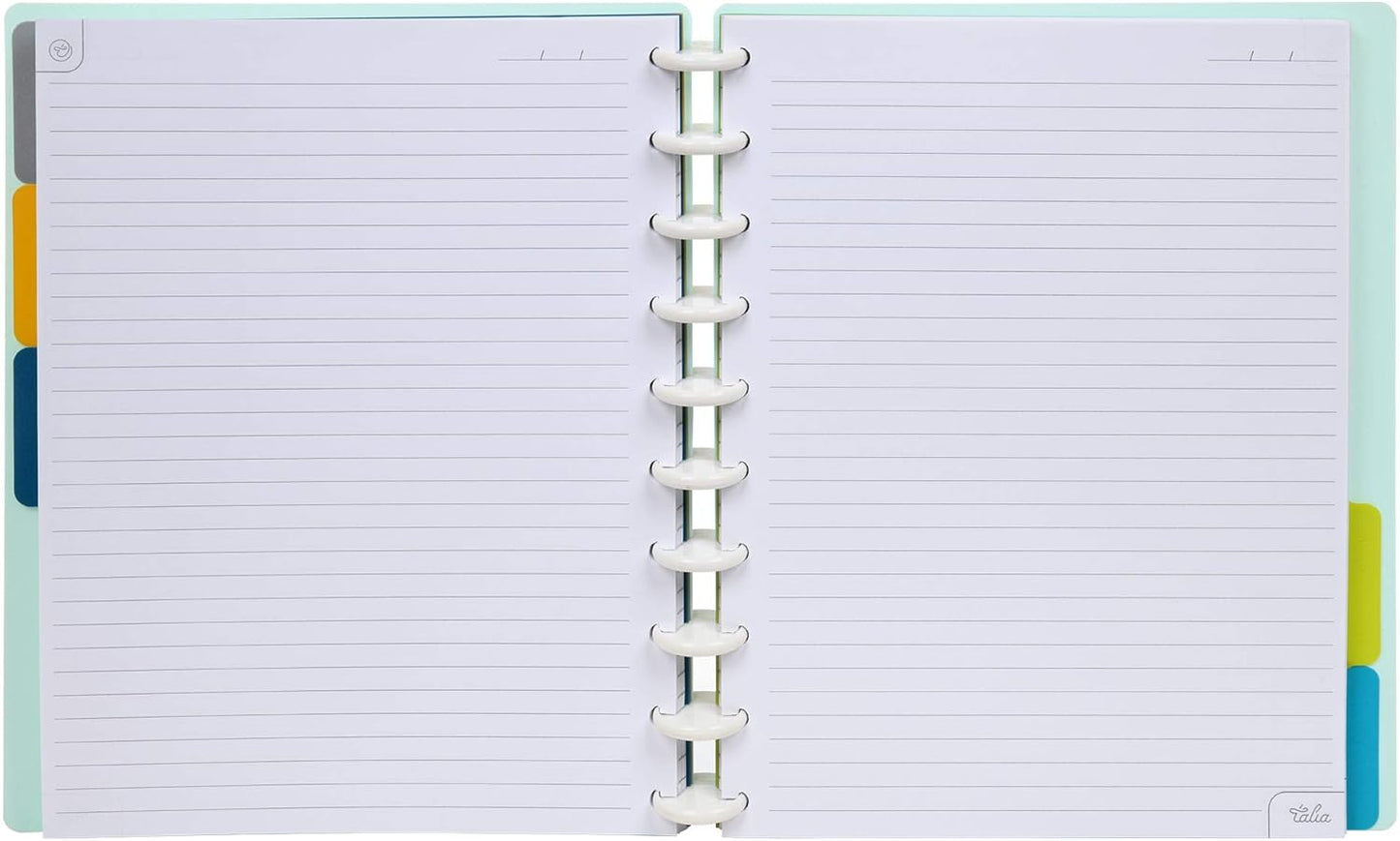 Talia Discbound Notebooks, Planner, Customizable, (Summer Blue, Midsize (7.5in x 9.75in))