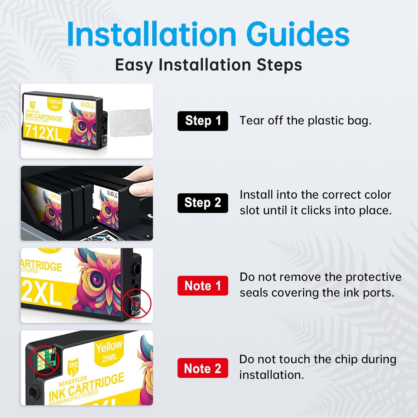 2PKS 712 Yellow Ink Cartridge (3ED69A, 29-ML) Used for HP DesignJet T650, T630, T250, T230, T210 & Studio Plotter Printers