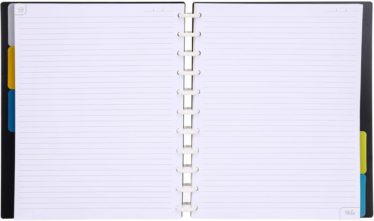 Talia Discbound Notebooks, Planner, Customizable, (xBounce Maroon, Letter (8.5in x 11in))