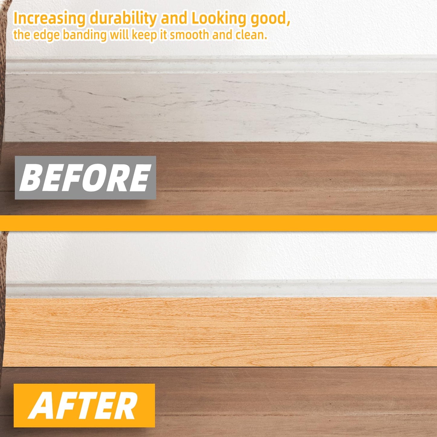 GSCIT Club Wood Grain Repair Tape, 2.4 inch X 250ft Self Adhesive Maple Grain Repair Patch for Tables, Chairs, Baseboards, Doors, Windows, Floors, Handicraft DIY.