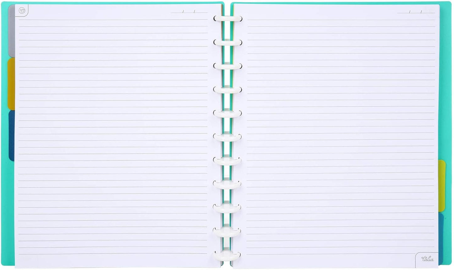 Talia Discbound Notebooks, Planner, Customizable, (Celestial Turquoise, Letter (8.5in x 11in))