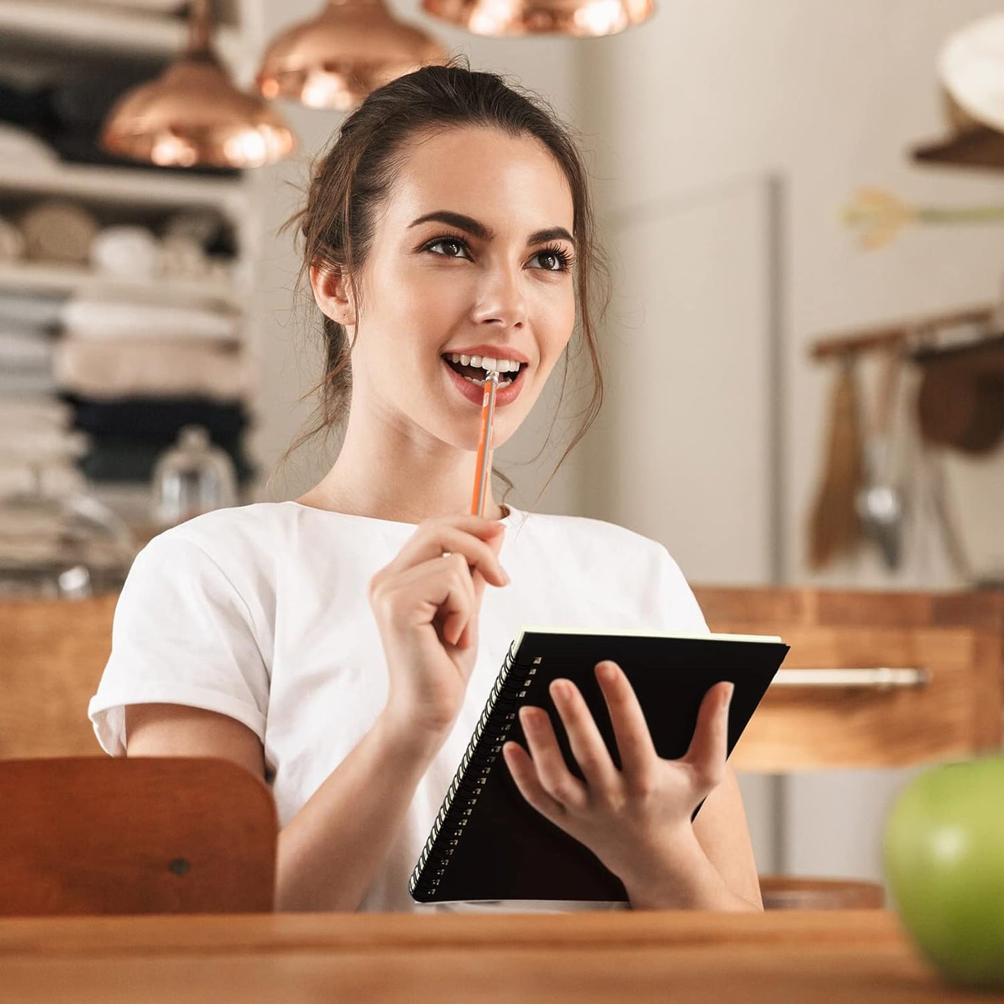 Yahenda Spiral Notebook Bulk A5 Journal Lined 8.3'' x 5.5'' Writing Composition Paper Small Notepad Subject Notebook for Students Office Business Back to School Supplies(Black,200 Pcs)