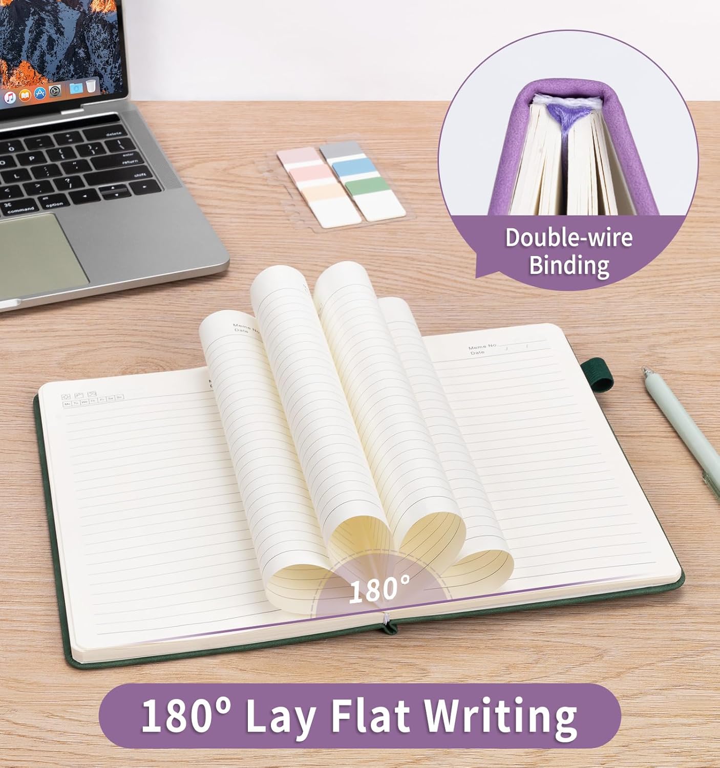 Lined Journal Notebook for Women Men, A5 Hardcover Leather Journals for Writing, 200 Pages Thick Paper, Daily Journal Notebook for Work, School, Note Taking, Business, Travel, College Ruled