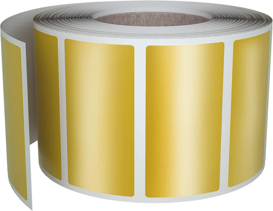 Royal Green Metallic Gold Rectangle Label (40 mm x 19 mm) Metallic Sticker Roll 1.57 inch x 0.75 inch 500 Pack