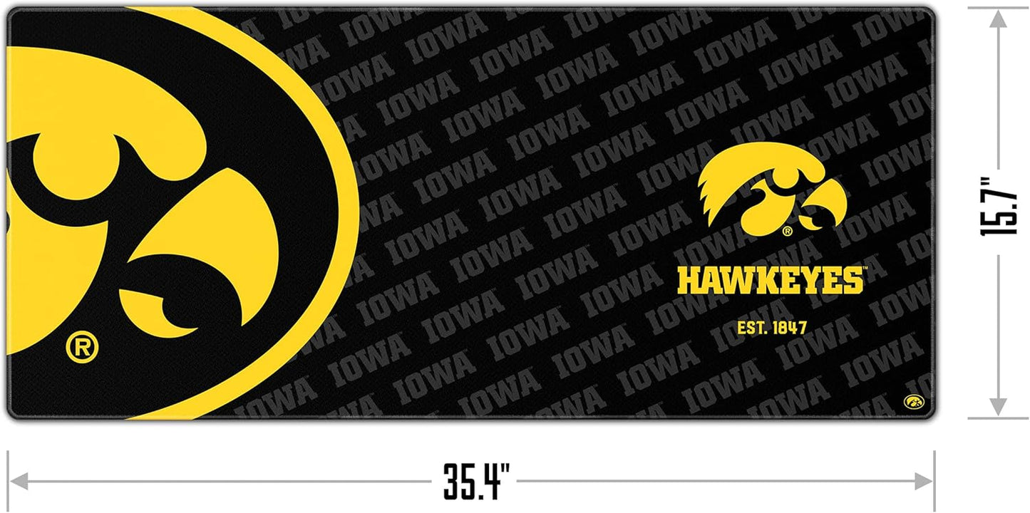 YouTheFan NCAA Iowa Hawkeyes Logo Series Desk Pad