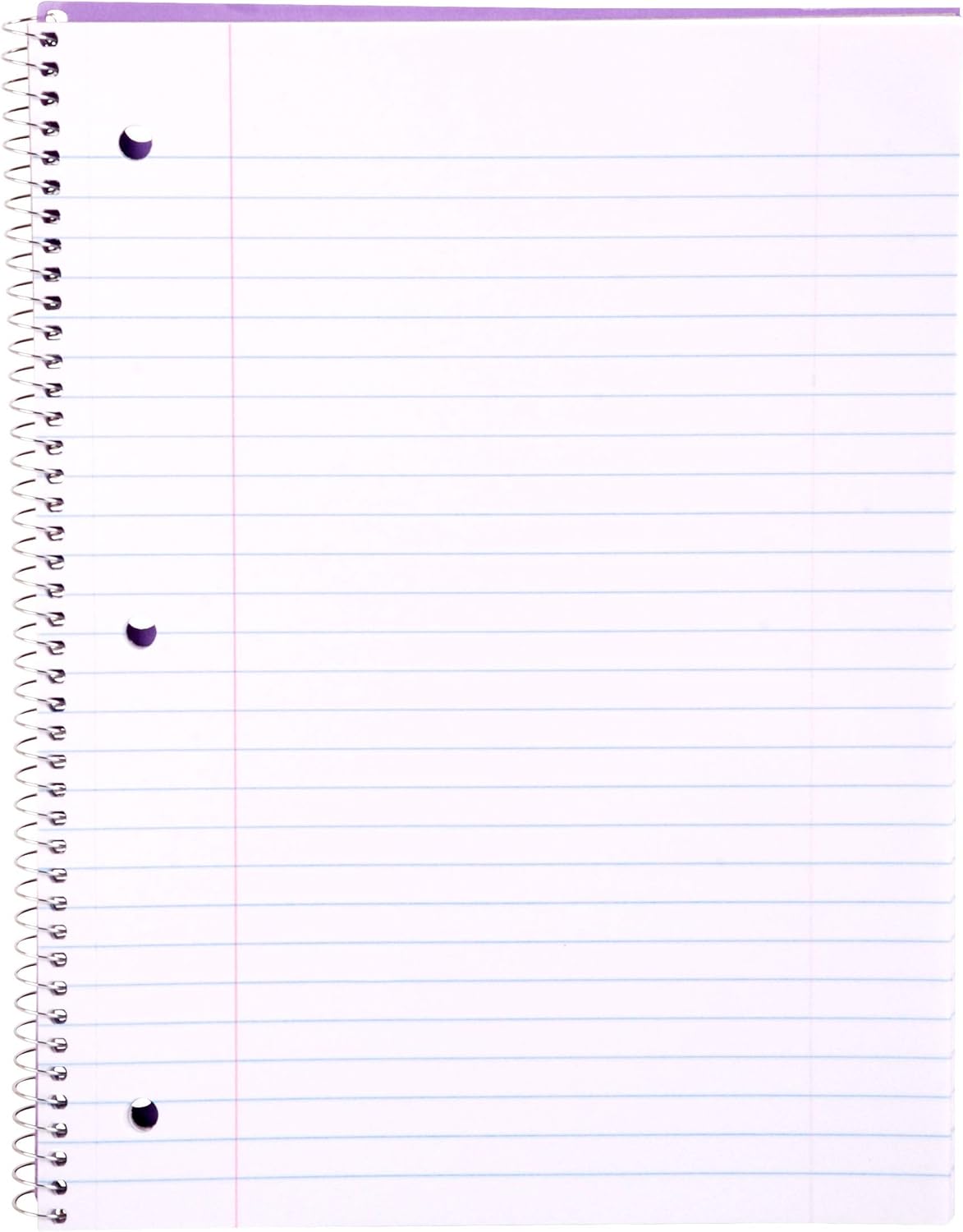 Mintra Office Spiral Notebooks - 1 Subject, 70 Sheets, College Ruled, 8in x 10in, Bulk Pack, PRIMARY Color Covers, Set of 6 - for School, Office, Business, Professional (4657)