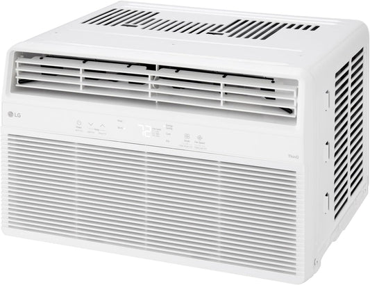 LG LW8024RSM, White 8,000 Smart Air Conditioner with Dehumidifier, 115V, Medium Rooms up to 350 Sq. Ft, Window Unit AC with Remote Control, 3 Speeds, Auto-Restart, 24-Hour Timer, 8000 BTU