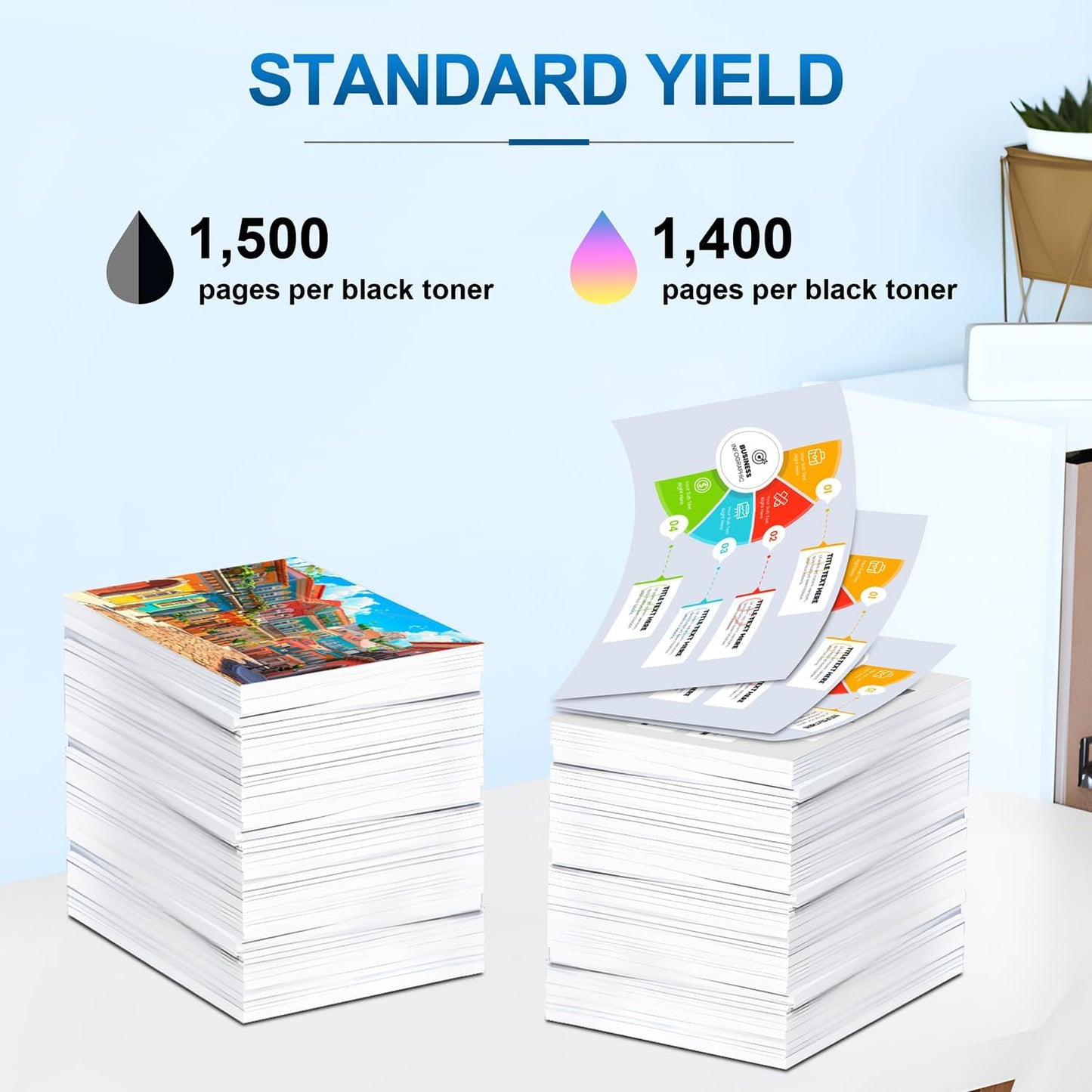 201A Toner Cartridges 4 Pack(with Chip) Comaptible with 201A Toner Cartridges, Works for Color Pro MFP M277dw M277c6 M252dw M252n M252 M277 M277n Ink Printer (Black Cyan Yellow Magenta)