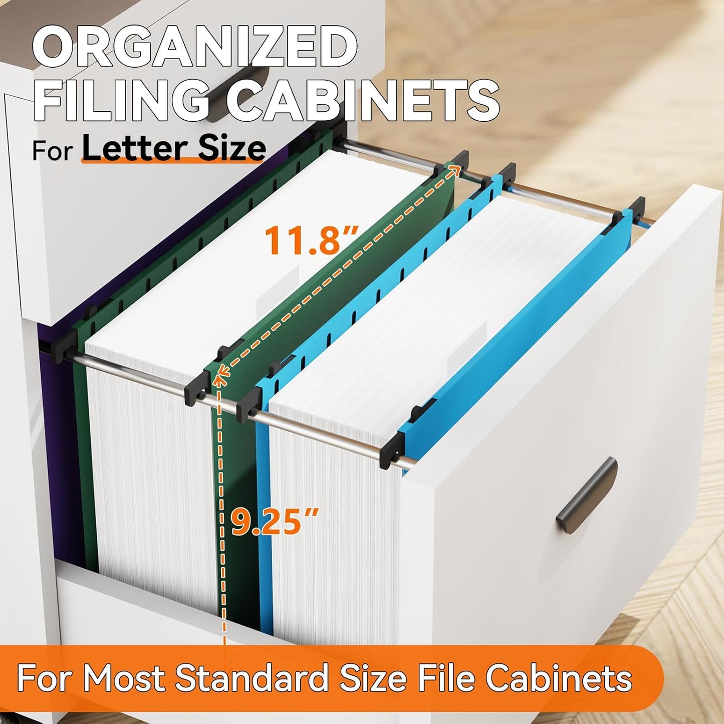 Plastic Expandable Hanging File Folder Letter Size,Heavy Duty 3 Inch Expansion,12 Pack Extra Capacity Hanging Folder withTabs,File Cabinet Folder,Hanging File Organizer for Office-Colored