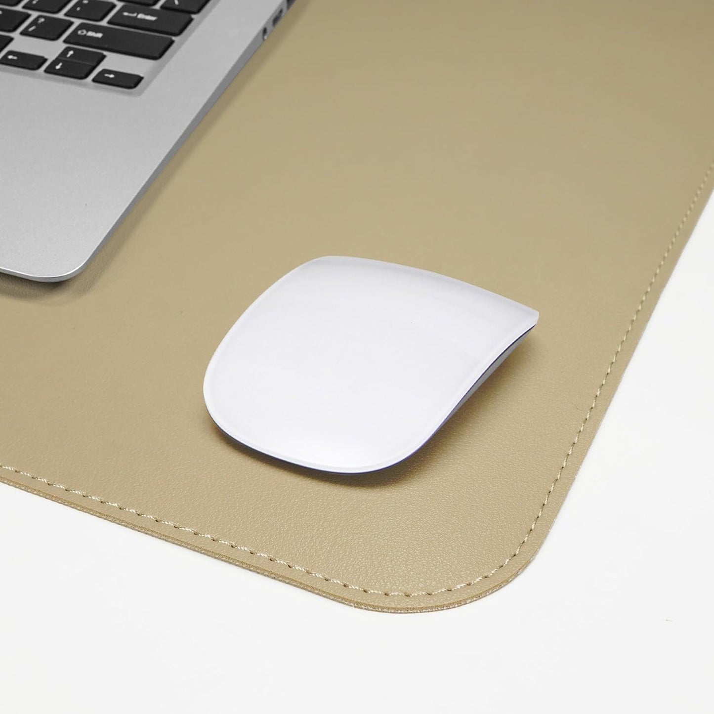 Non-Slip Desk Pad, Desk mat,Waterproof PU Leather Protector, Easy Clean Laptop Mat for Work/Home/Decor (Apricot, 31.5" x 12")