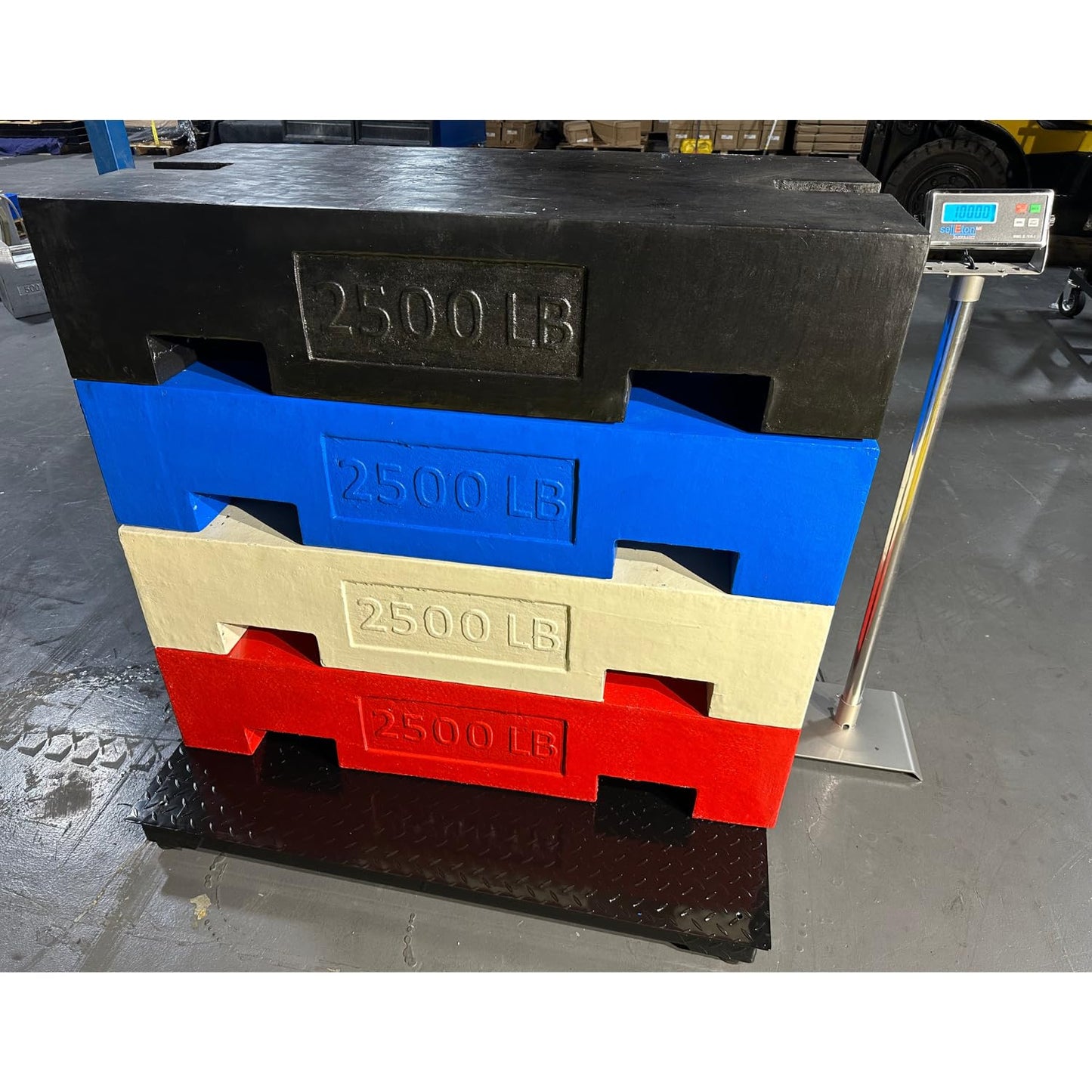 SellEton SL-700-2x2 Floor Scales, Accurate Pallet Scales with Smart Digital Indicator for Warehouse Shipping and Heavy Duty Industrial Weighing (24"x24", 2500 lb x 0.5 lb)