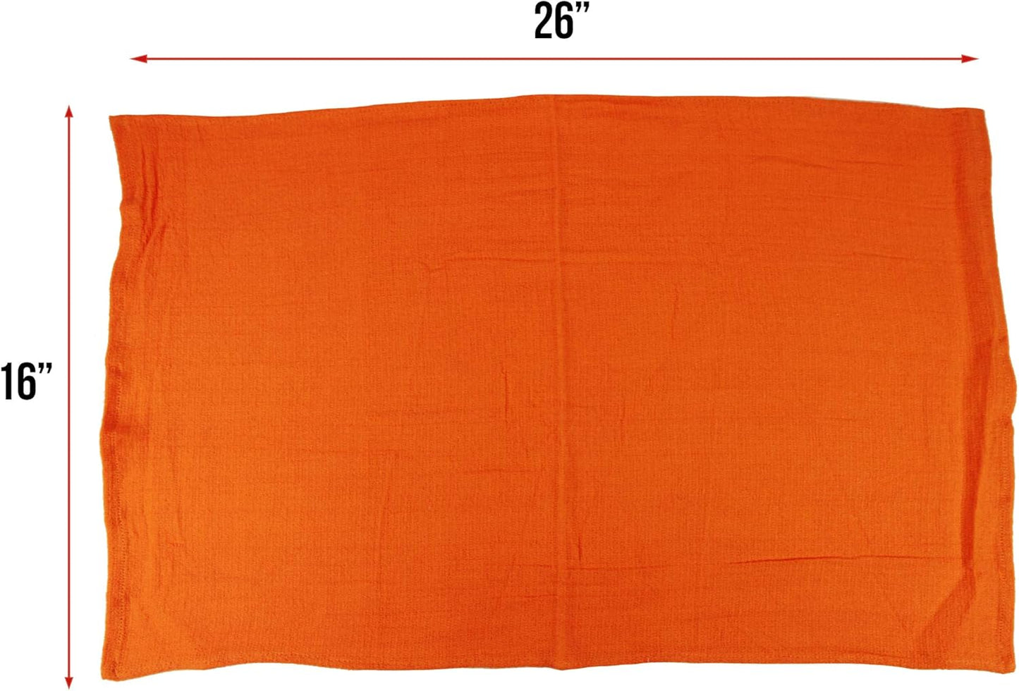 Arkwright Surgical Huck Towels - (Bulk Case of 120) Lint Free & Highly Absorbent Pre-Treated Cotton Cleaning Cloths, Perfect for Medical, Auto Detailing, Window, and Shop, 16 x 26 in, Orange