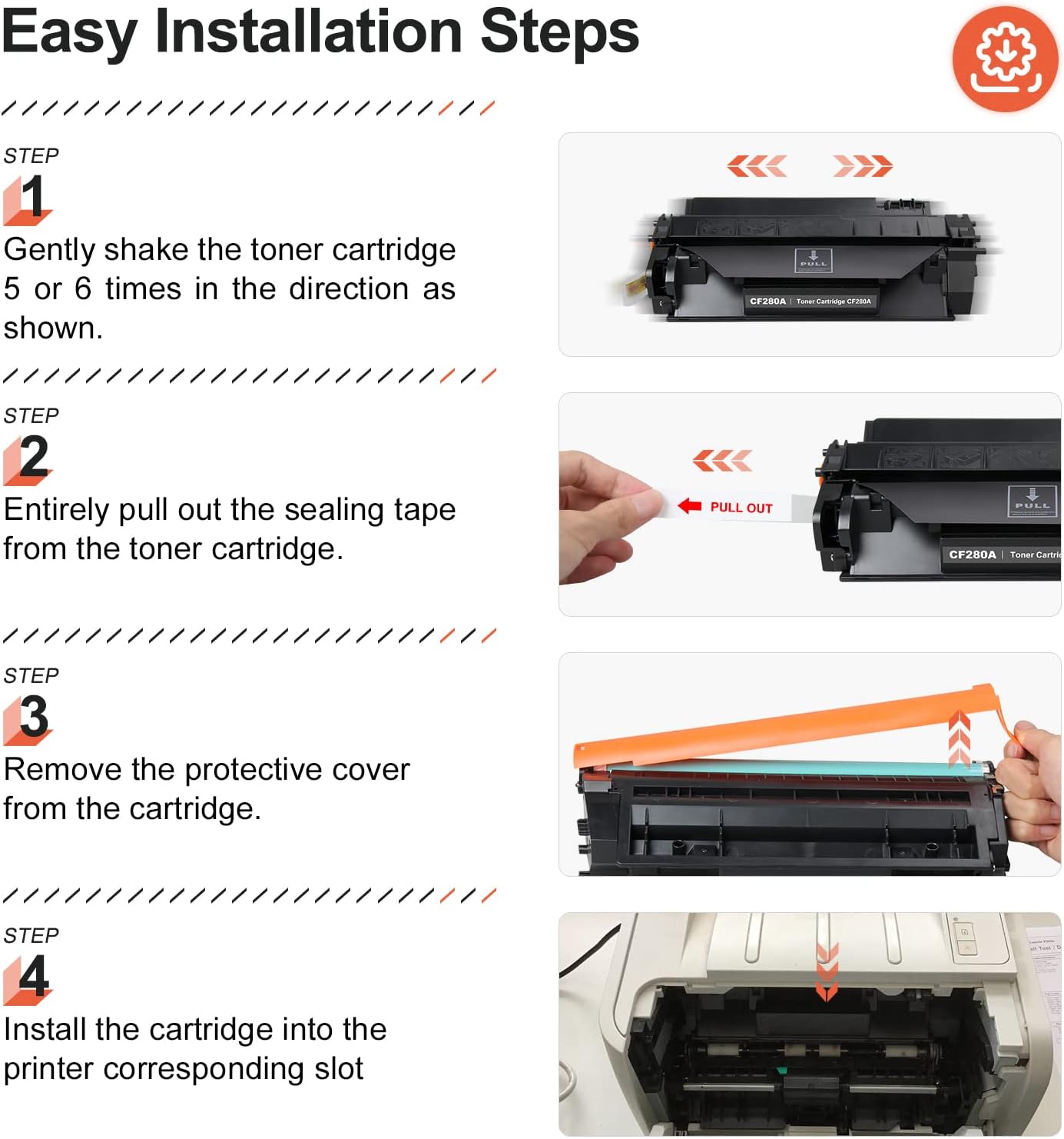 v4ink 2-Pack Compatible Toner Cartridge Replacement for HP 80A CF280A Toner Cartridge Black Ink for use in HP Pro 400 M401N M401DN M401DNE M401DW, HP MFP M425DN M425DW Printer