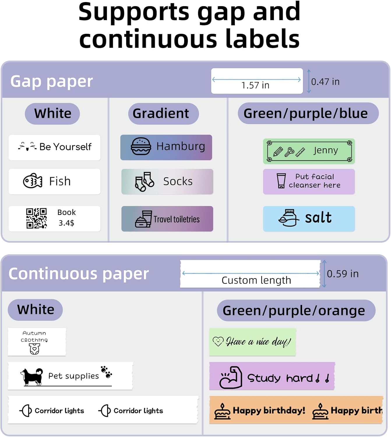 ORGSTA S001 Label Maker Machine with Tape, Portable Bluetooth Label Maker for Home and Office Organization, Thermal Label Printer Mini Sticker Maker with Multiple Templates, White