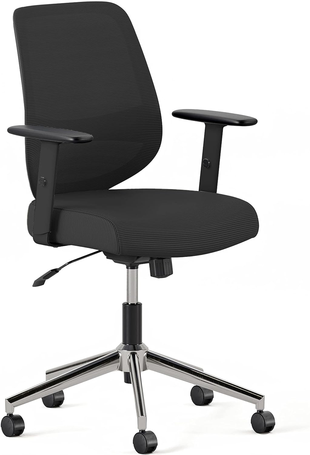 Branch Daily Chair - Computer Office Chair with Swivel, Lumbar Rest, and Adjustable Armrests - Sustainable, Stylish Mesh, & Adjustable Armrests - Comfortable Seating for Improved Posture - Black