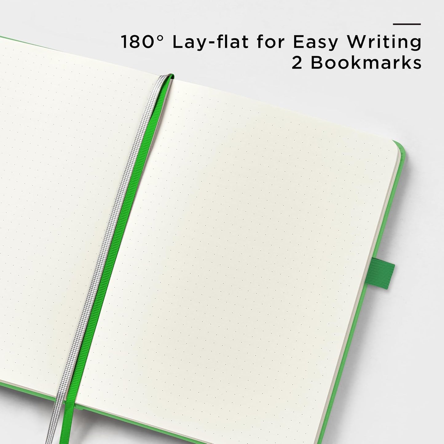 &And Per Se Dotted Journal Notebook, A5 Hardcover Bullet Dotted Journal, 160 Pages 100 gsm Thick Dotted Paper, 3 Sheets of Stickers Included - 5.7'' x 8''（Emerald）