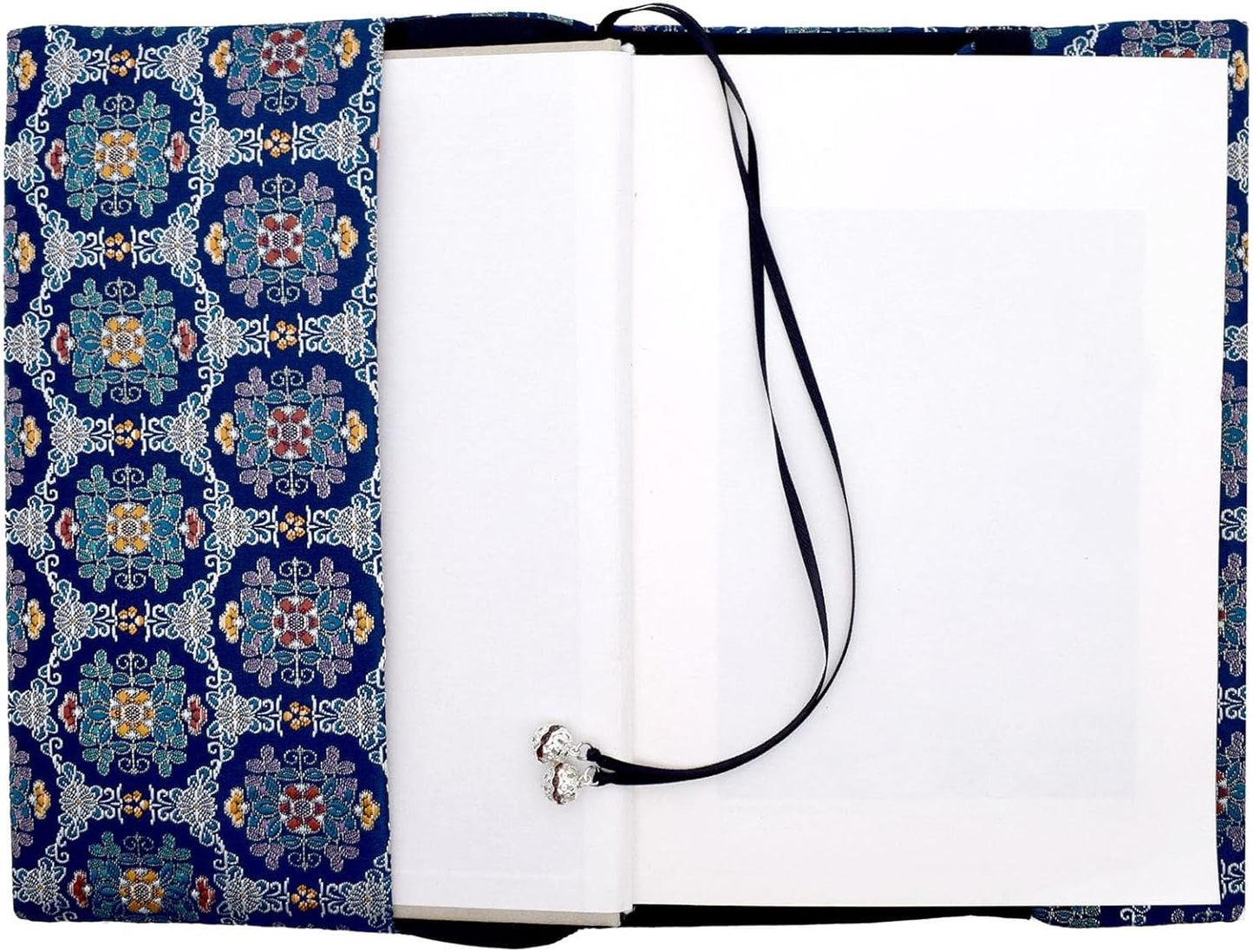 BLBMH Book Covers for Paperbacks Handmade Bookcover Fit for 5.5x8.5 inch Adjustable Fabric Softcover Protector for Women Book Lovers Gifts - Flower Blue B 8.5in