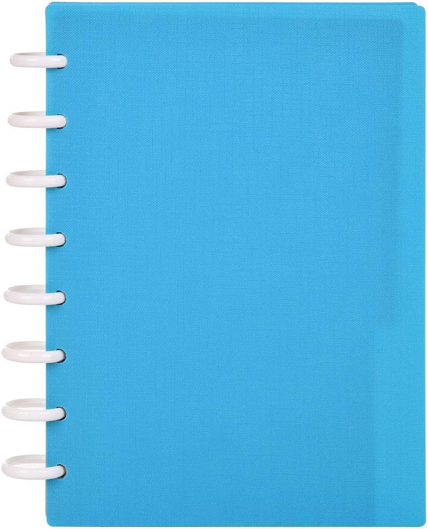 Talia Discbound Notebooks, Planner, Customizable, (Energetic Turquoise, Junior (5.5in x 8.5in))
