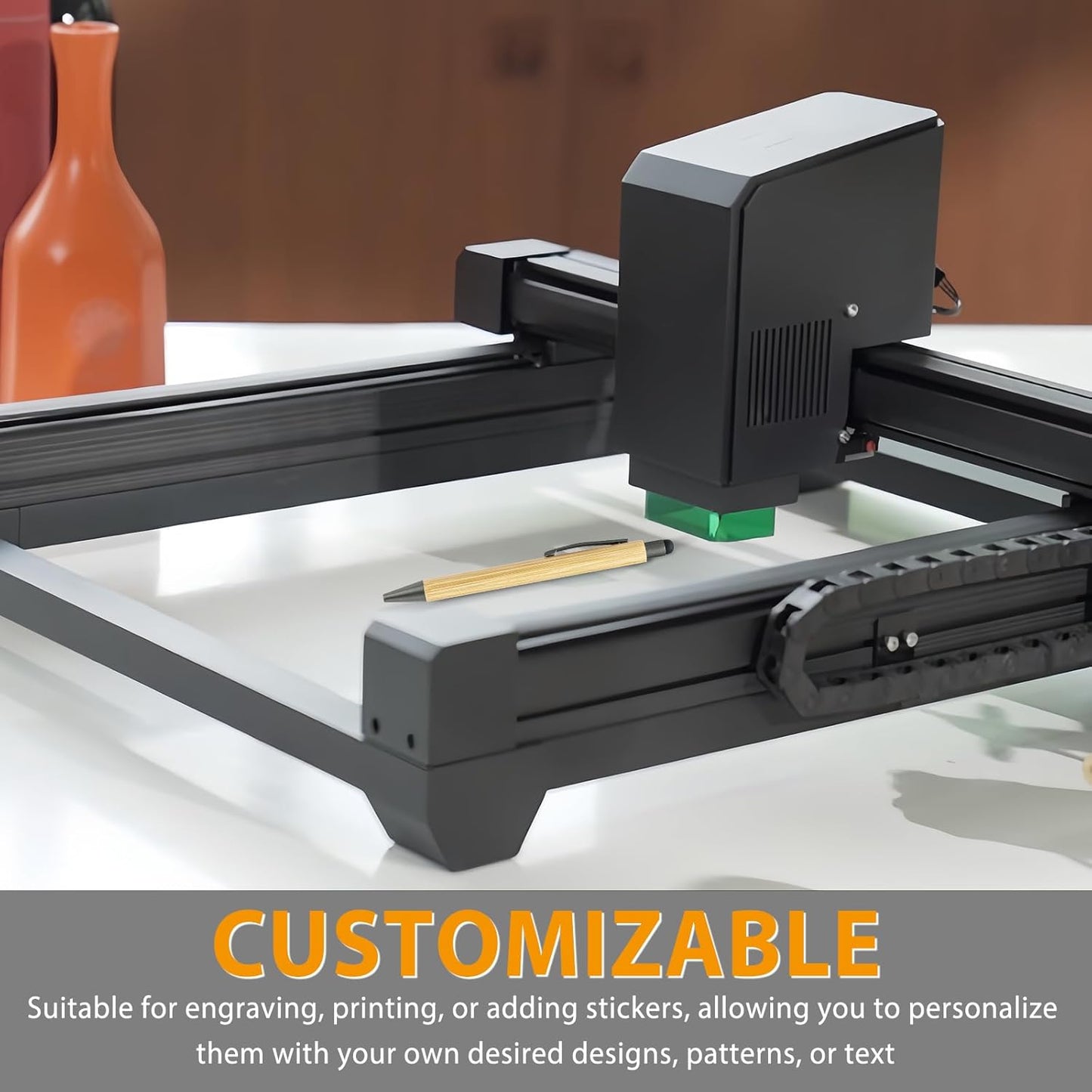 100pcs Bamboo Pens Bulk with Touch Stylus Tip Wooden Bamboo Pens Engraving Wooden Ballpoint Pen Customizable Gift Pen Bulk Grey