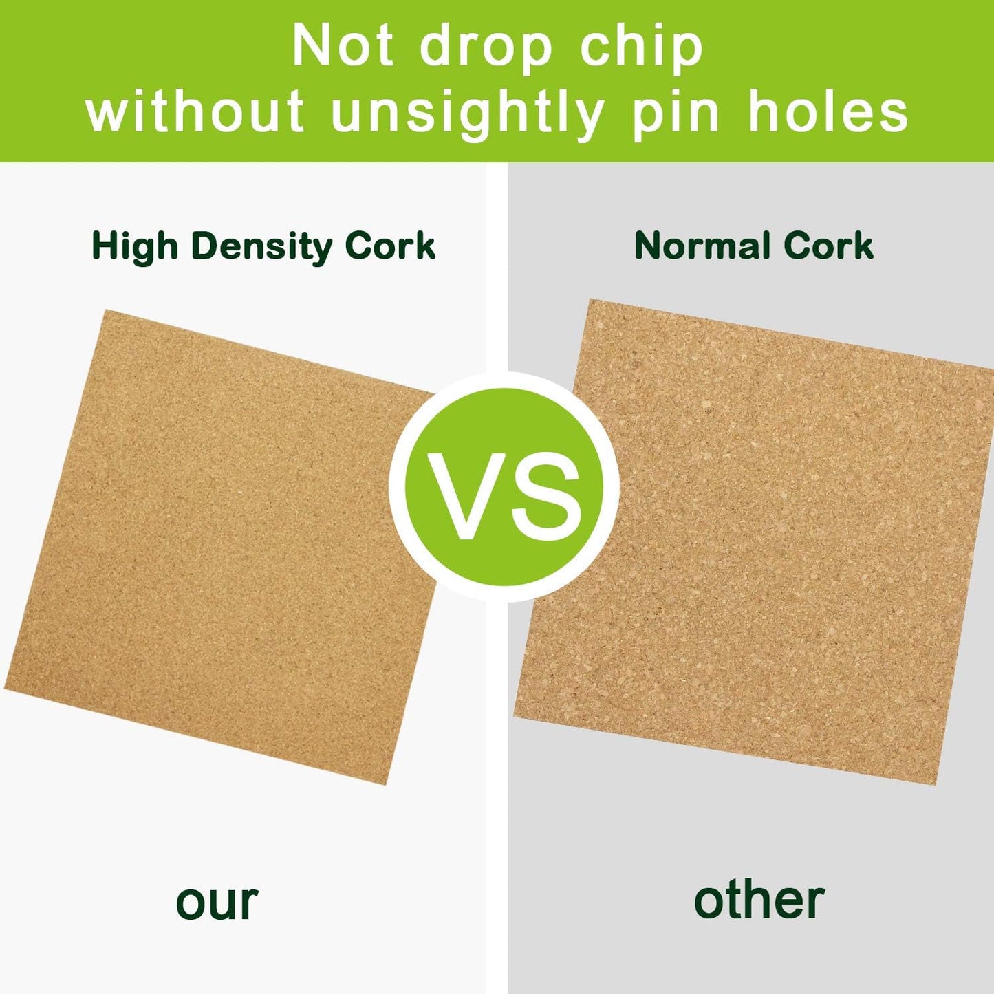 Cork Board Tiles 12"x12" - 1/2" Thick 5 Pack Cork Board Square Bulletin Boards Self Adhesive Corkboards for Walls Pin Boards Corkboards for Office Home School Decor