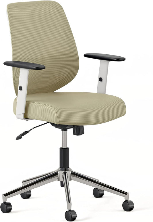 Branch Daily Chair - Computer Office Chair with Swivel, Lumbar Rest, and Adjustable Armrests - Sustainable, Stylish Mesh, & Adjustable Armrests - Comfortable Seating for Improved Posture - Green