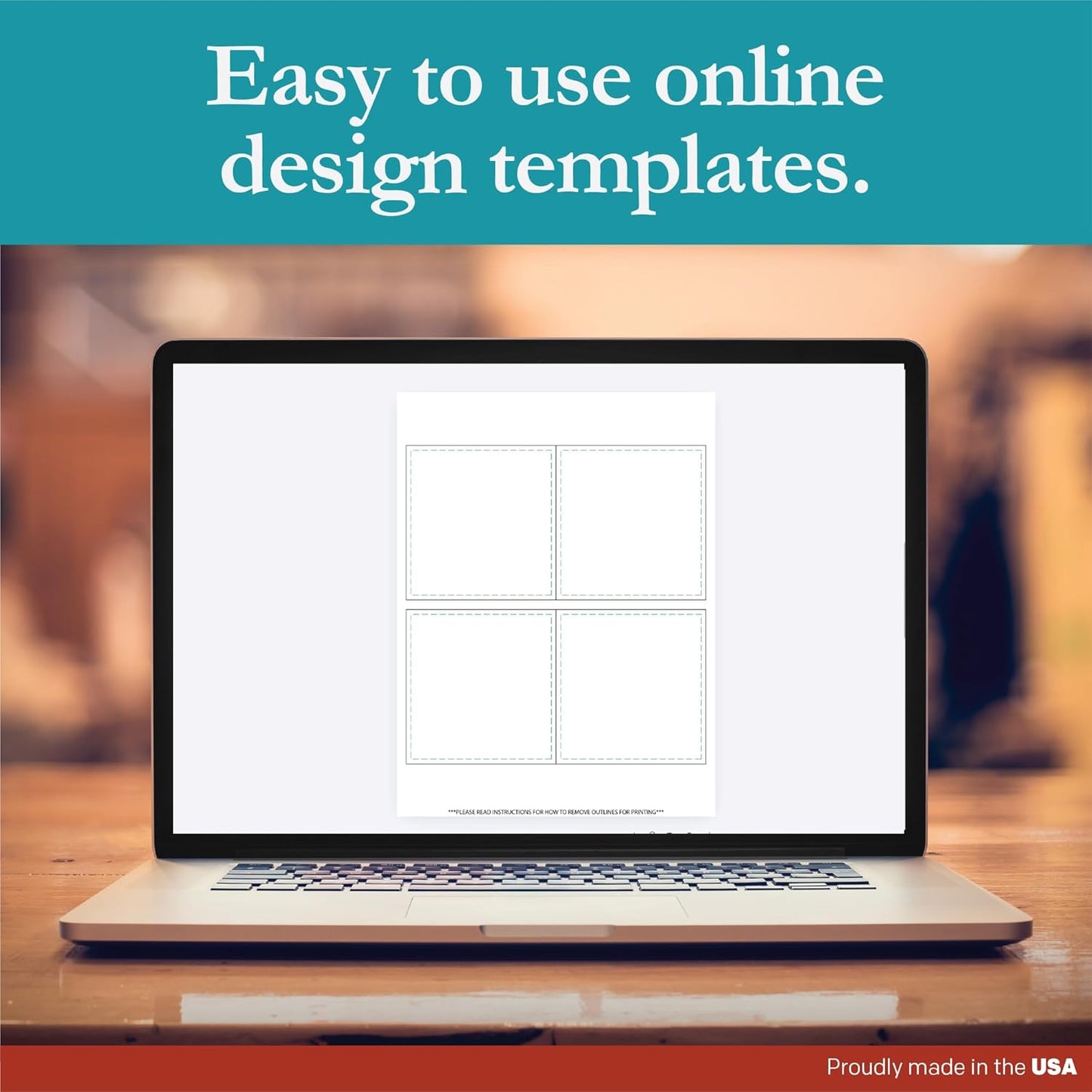 Premium Label Supply White Sticker Square Labels – 4" x 4" – Laser/Inkjet Compatible – (4 per Sheet), 2000 Sheets - 8,000 Total Adhesive Labels
